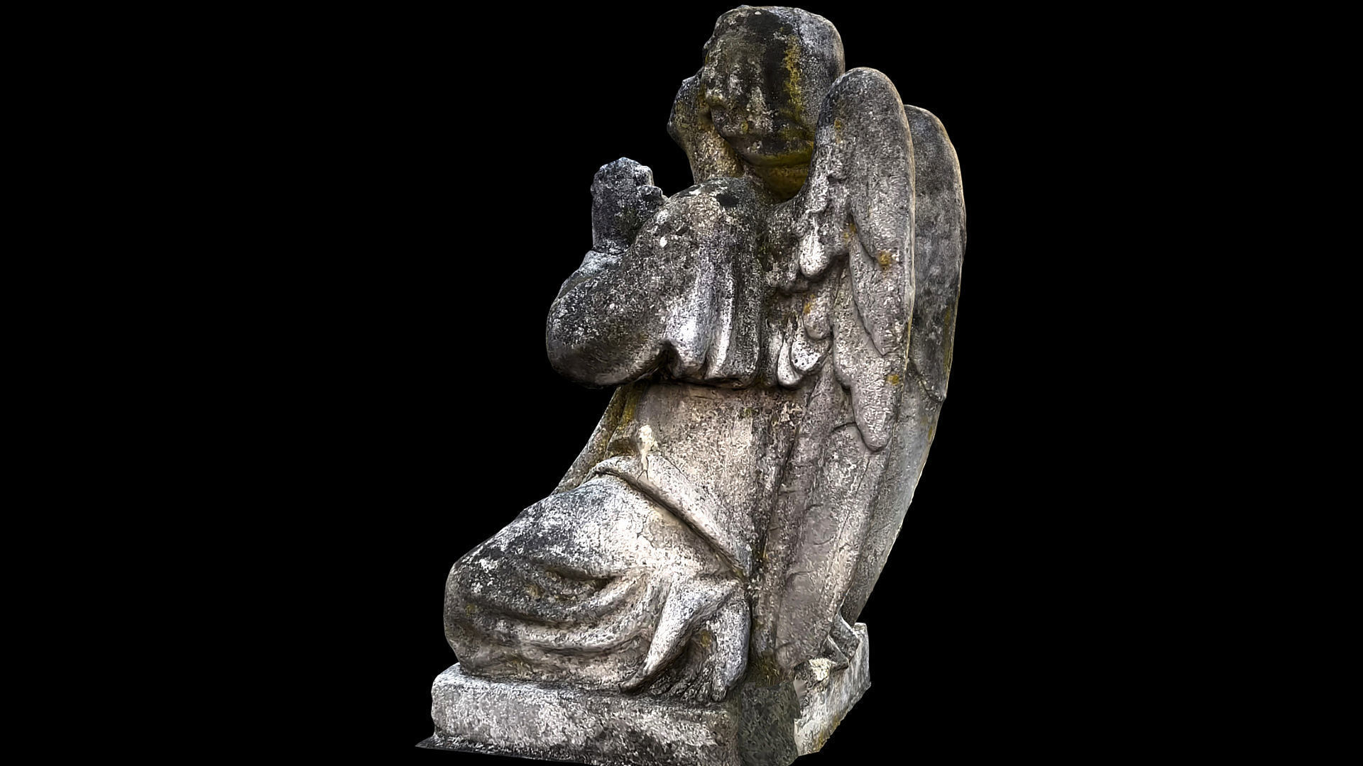 graveyard angel tombstone sculpt photogrammetry Low-poly 3D model_2