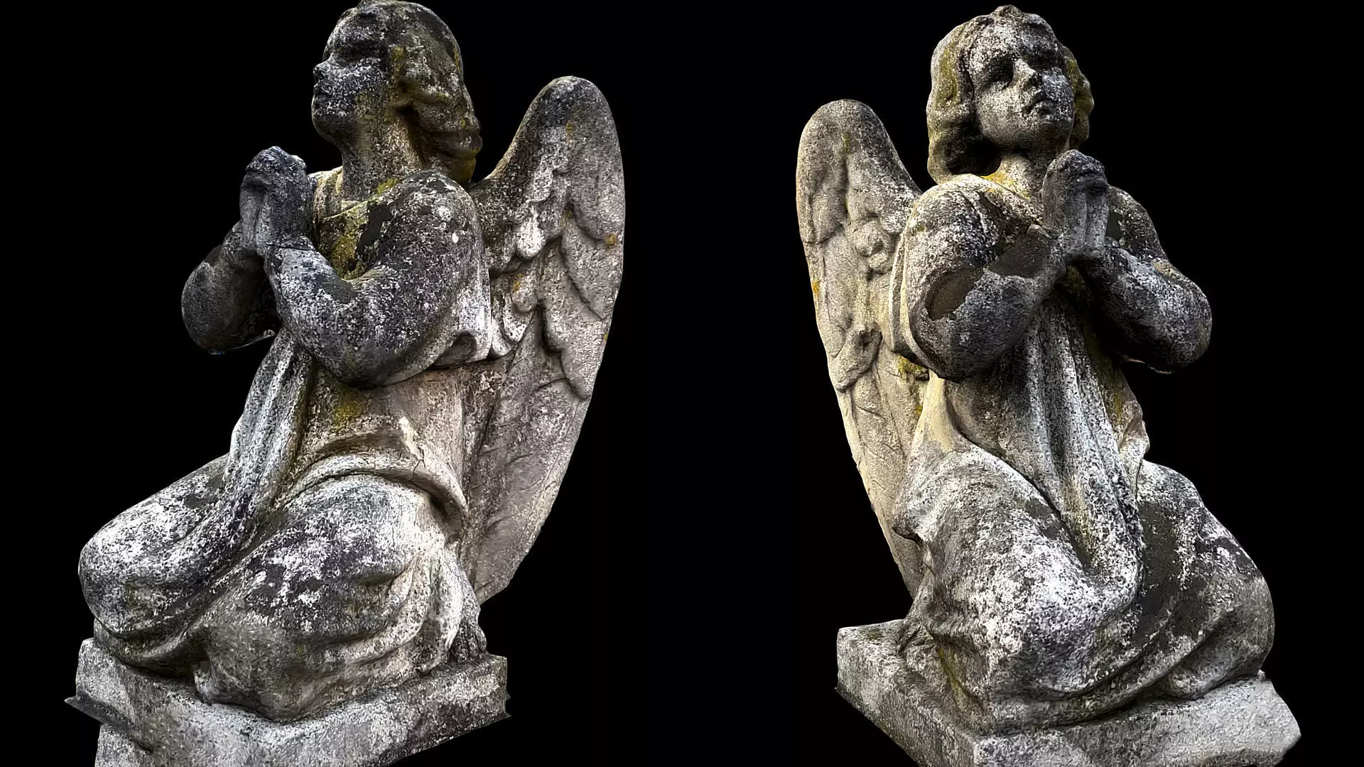graveyard angel tombstone sculpt photogrammetry Low-poly 3D model_0