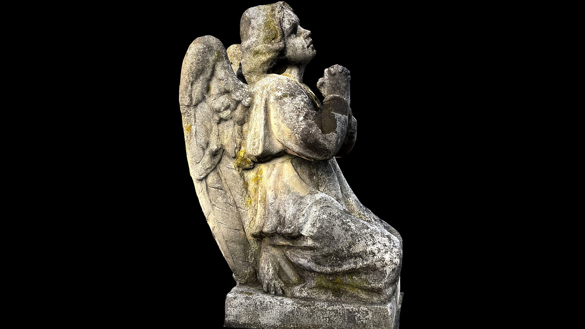 graveyard angel tombstone sculpt photogrammetry Low-poly 3D model_1