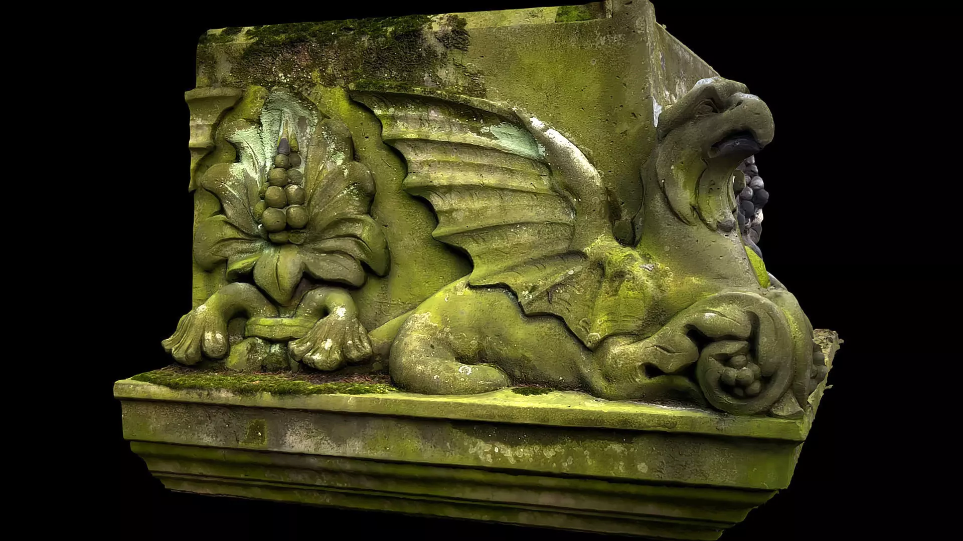 archelement ornament cornice gargoile photogrammetry Low-poly 3D model