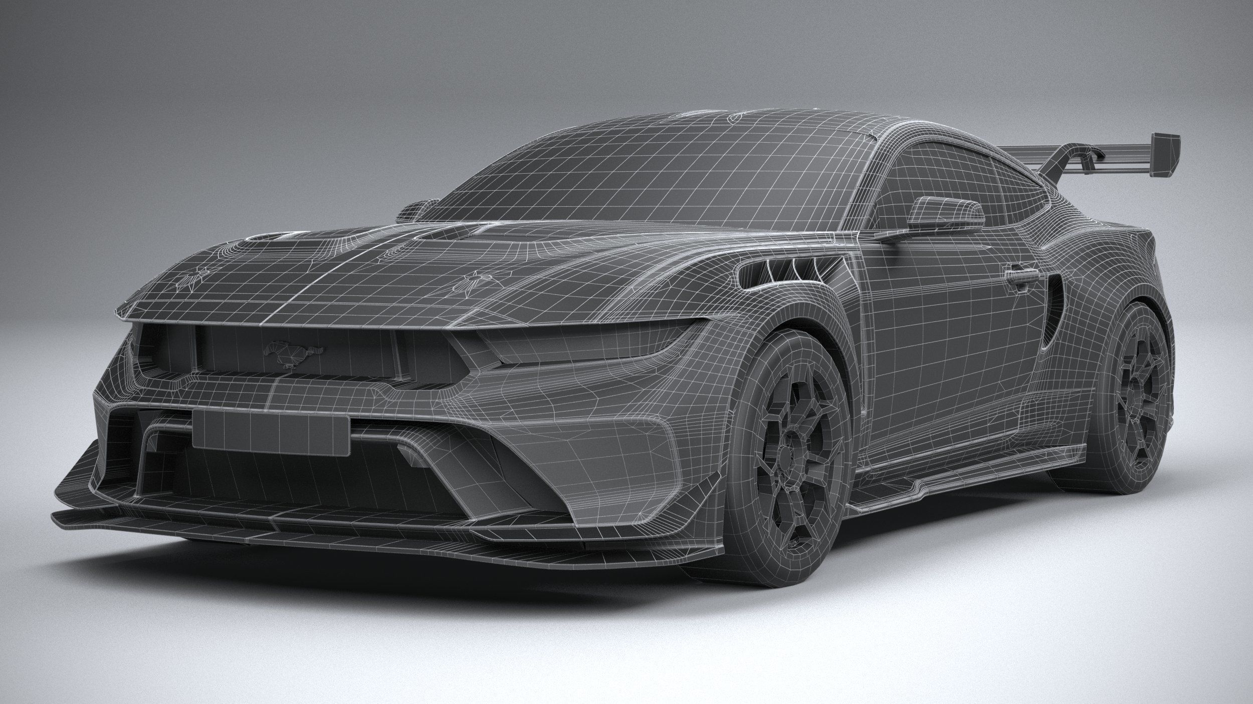 Mustang GTD 2025 LowPoly 3D model_30