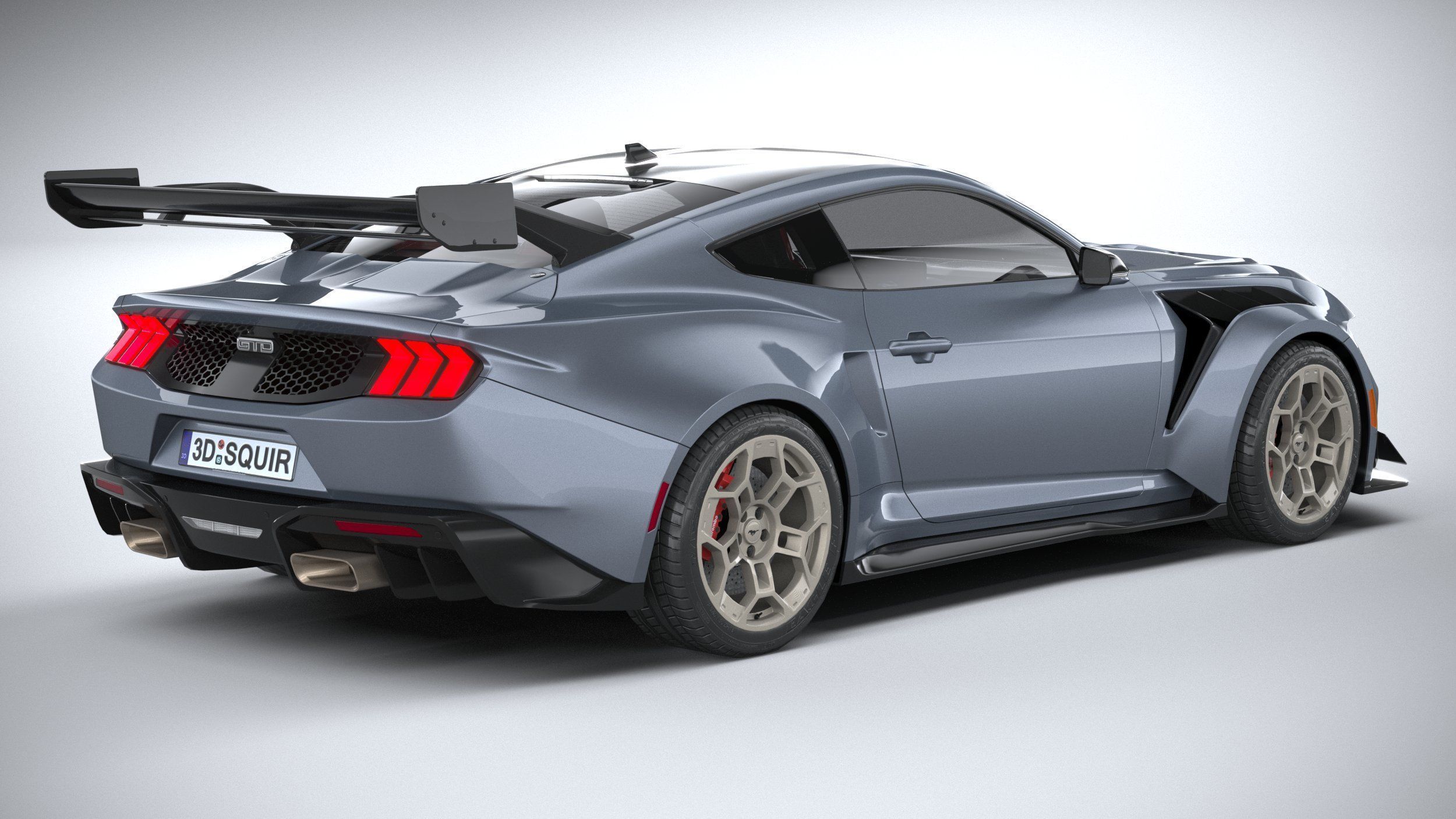 Mustang GTD 2025 LowPoly 3D model_17