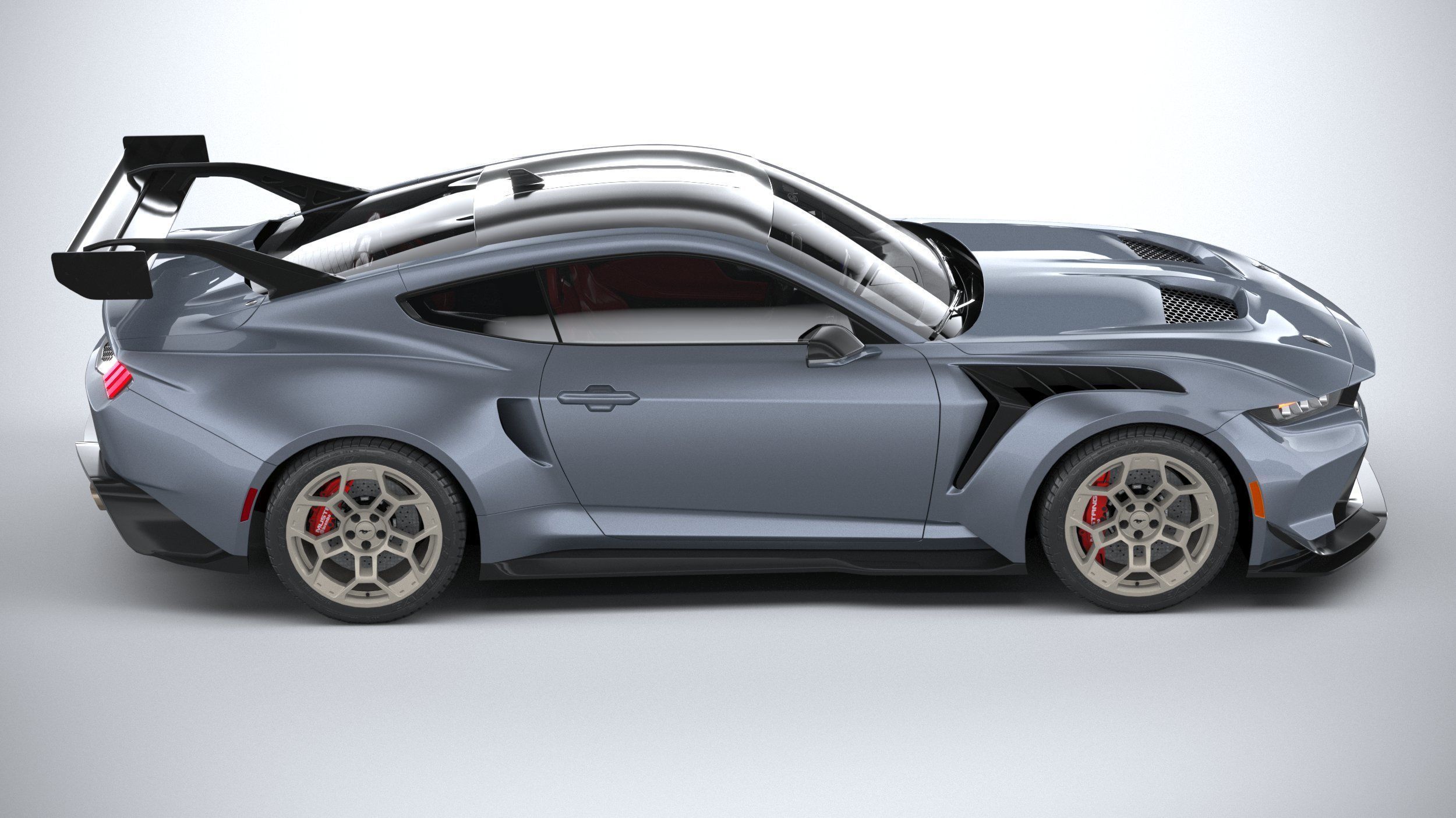 Mustang GTD 2025 LowPoly 3D model_11