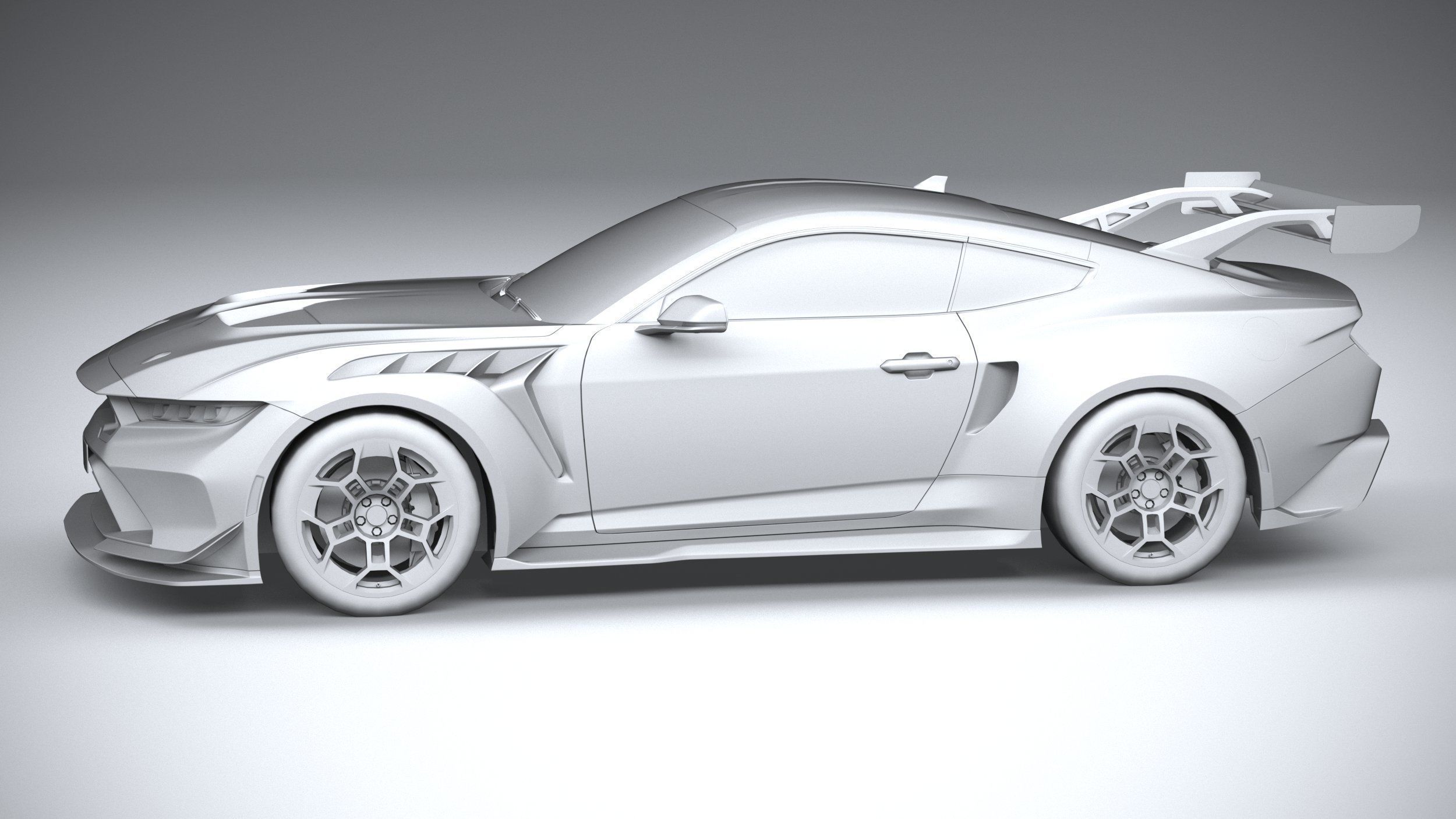 Mustang GTD 2025 LowPoly 3D model_22