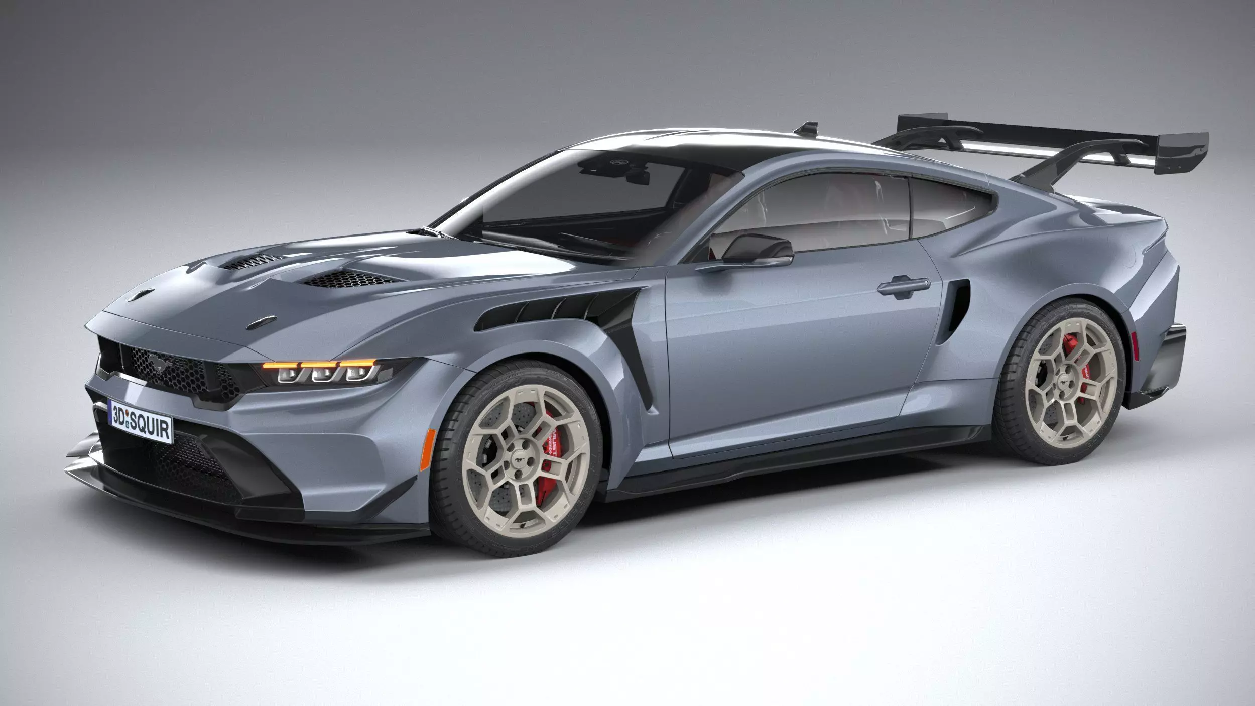 Mustang GTD 2025 LowPoly 3D model_0