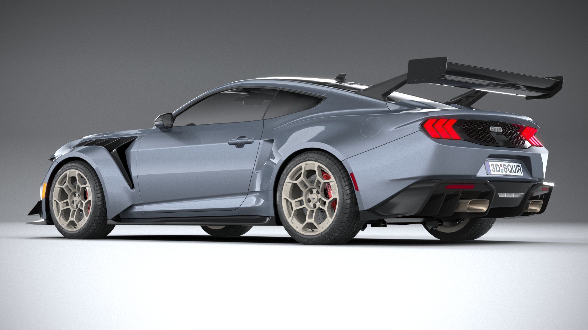 Mustang GTD 2025 LowPoly 3D model_5