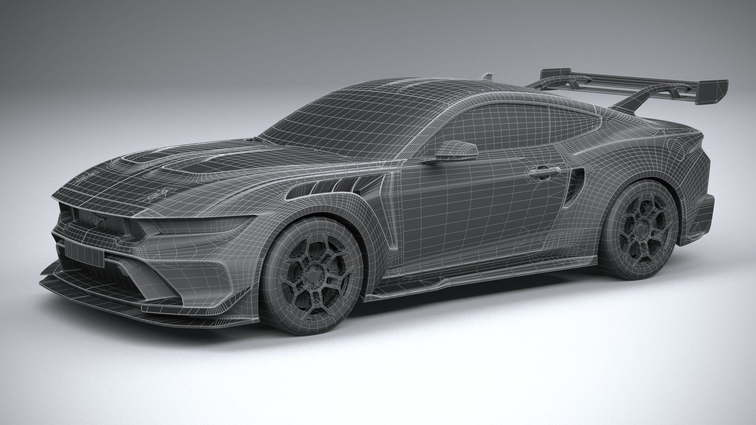 Mustang GTD 2025 LowPoly 3D model_29