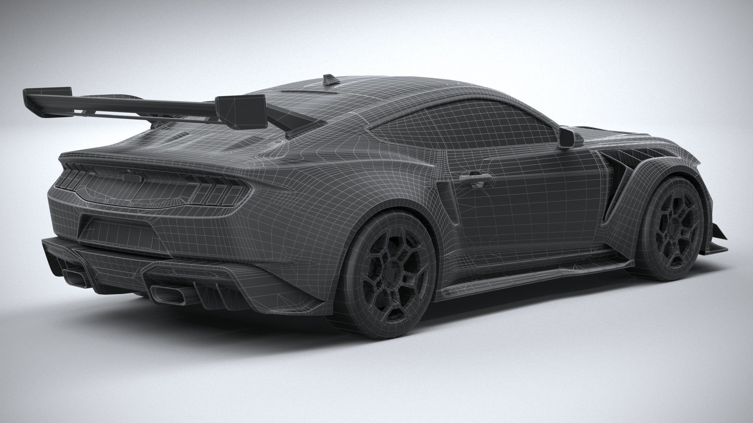 Mustang GTD 2025 LowPoly 3D model_35