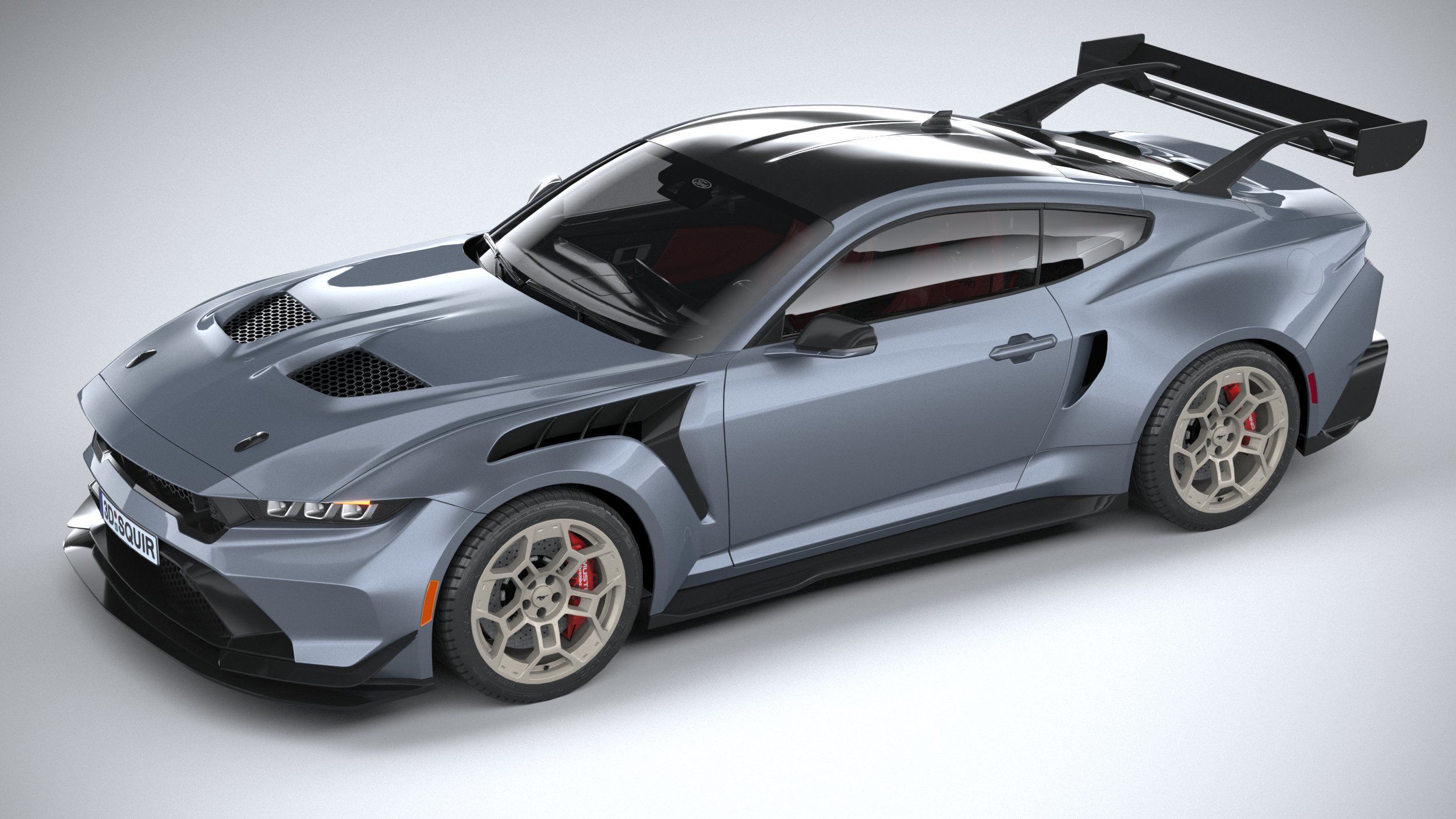 Mustang GTD 2025 LowPoly 3D model_7