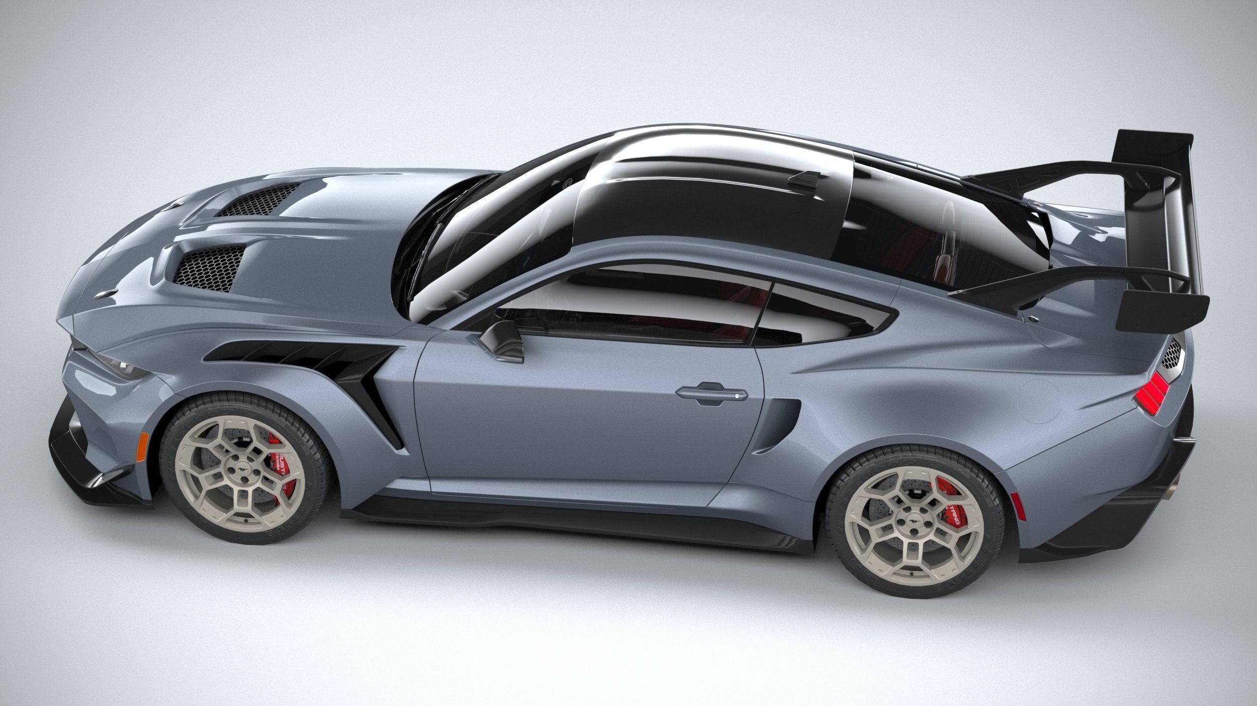 Mustang GTD 2025 LowPoly 3D model_9
