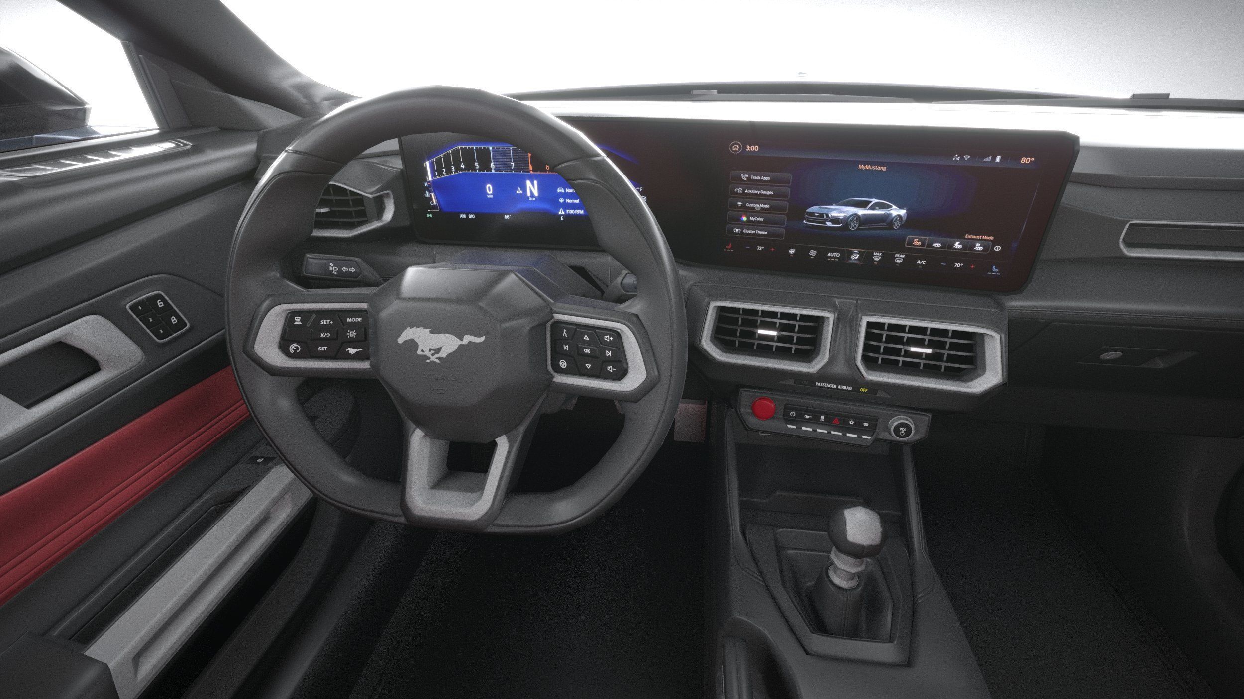 Mustang GTD 2025 LowPoly 3D model_27