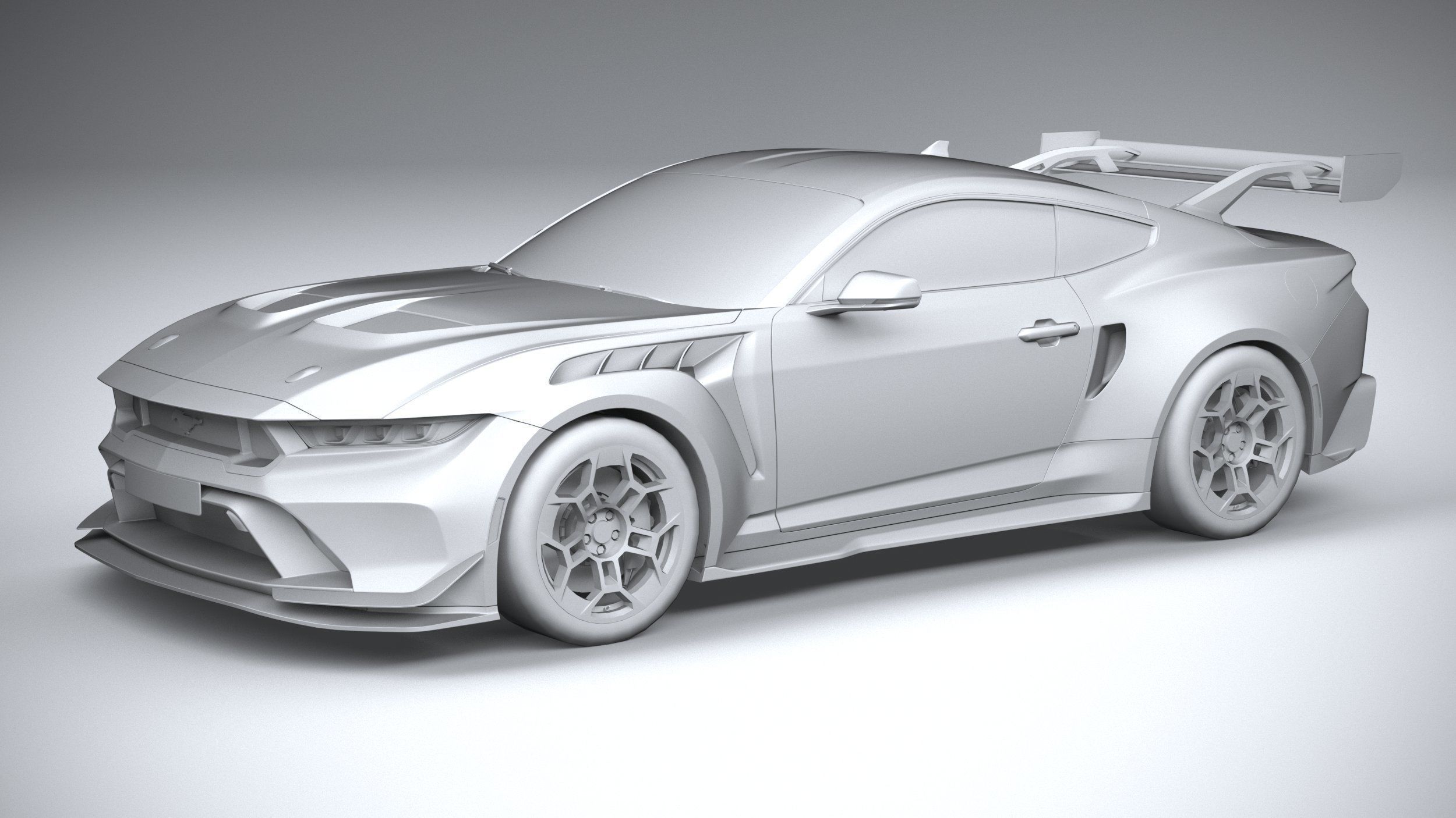 Mustang GTD 2025 LowPoly 3D model_19