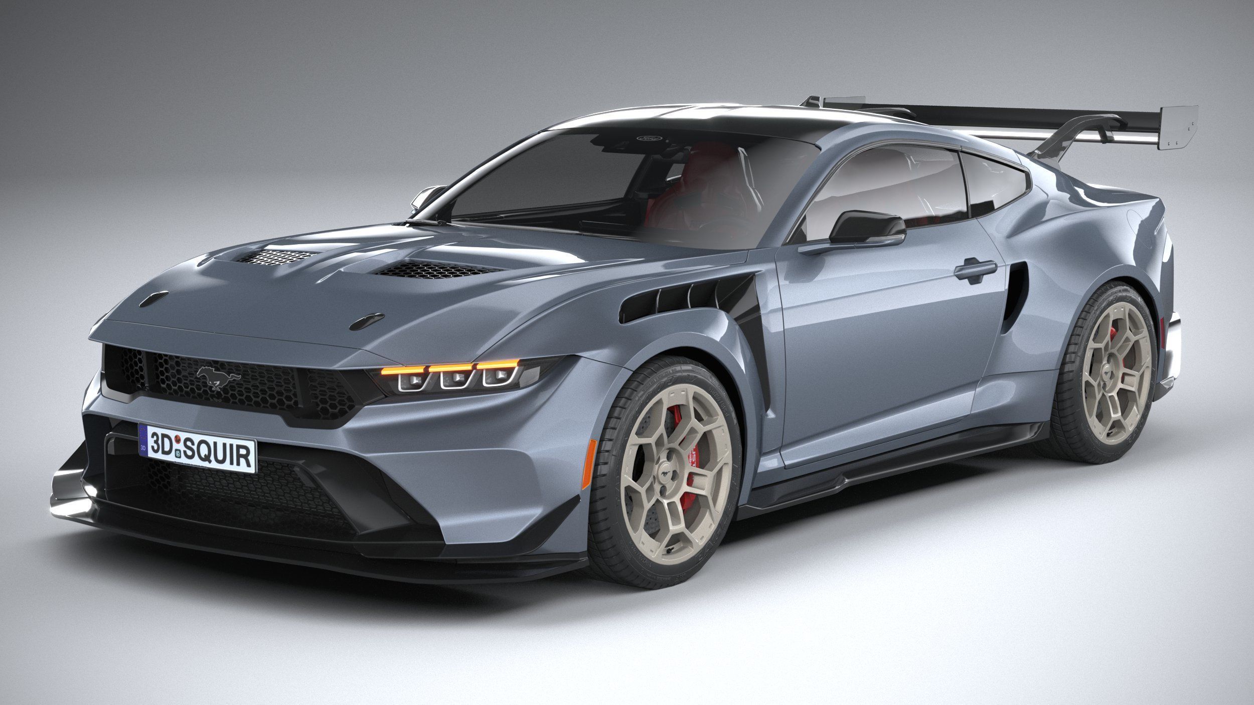 Mustang GTD 2025 LowPoly 3D model_1