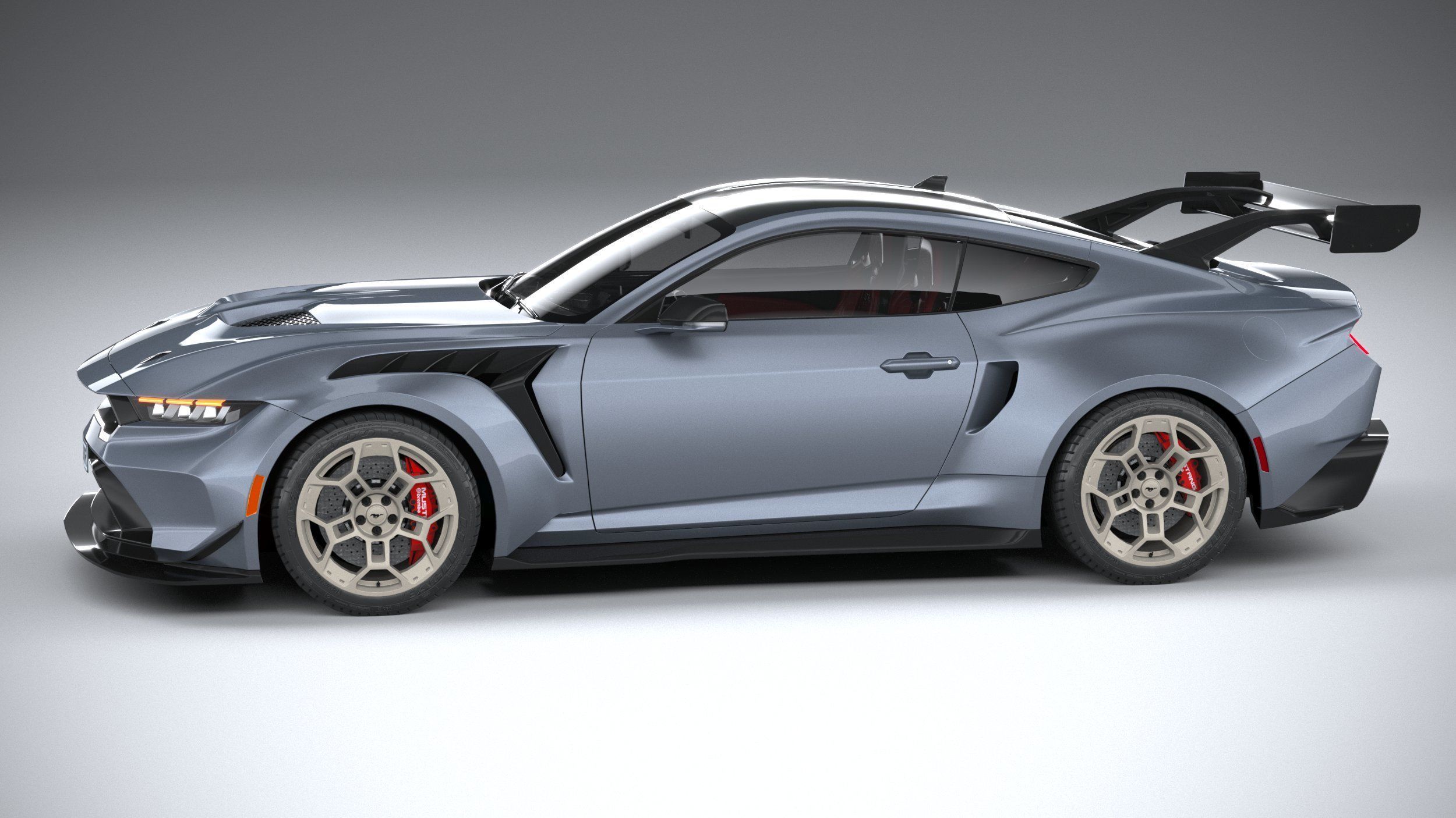 Mustang GTD 2025 LowPoly 3D model_8
