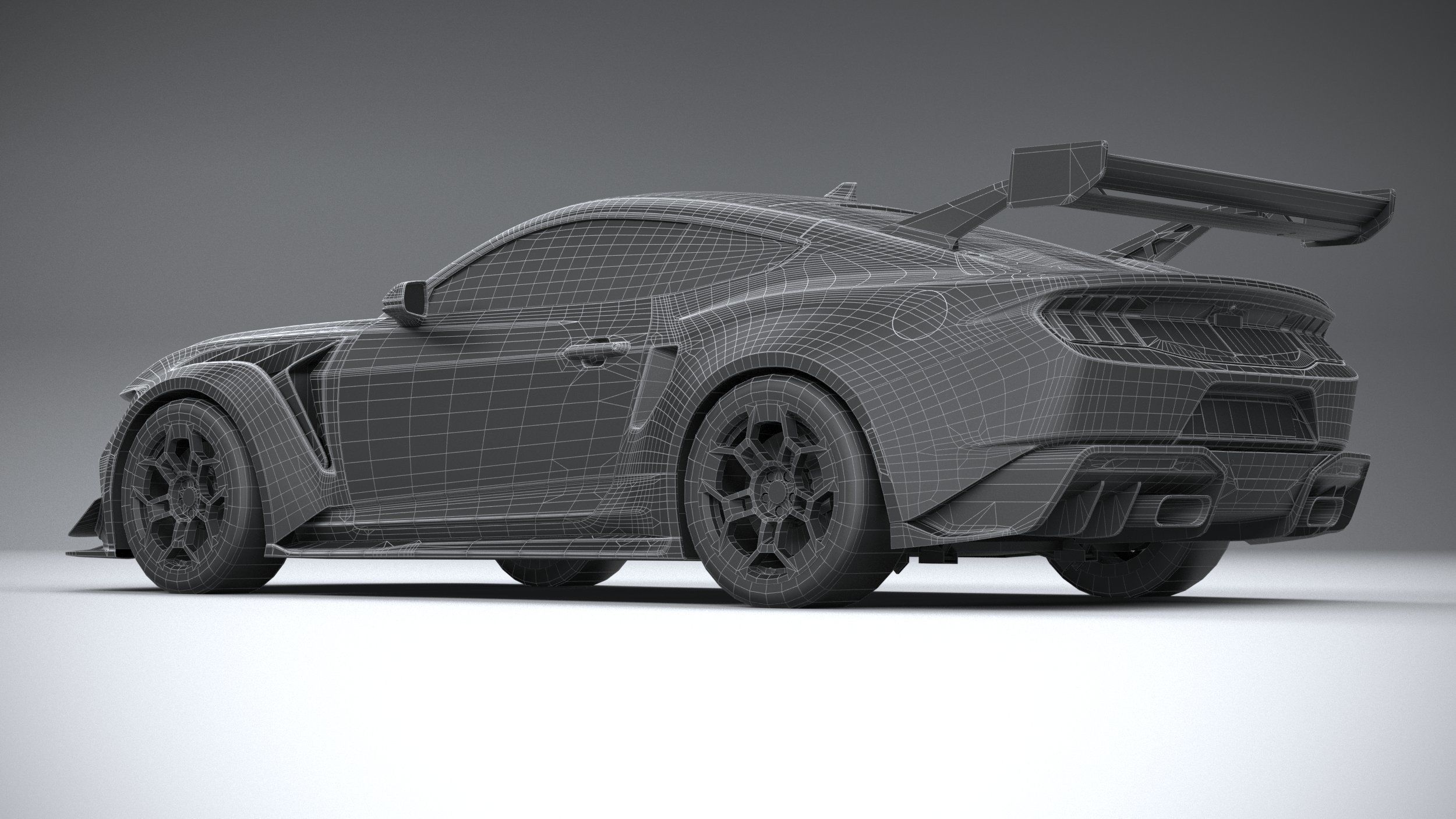 Mustang GTD 2025 LowPoly 3D model_31