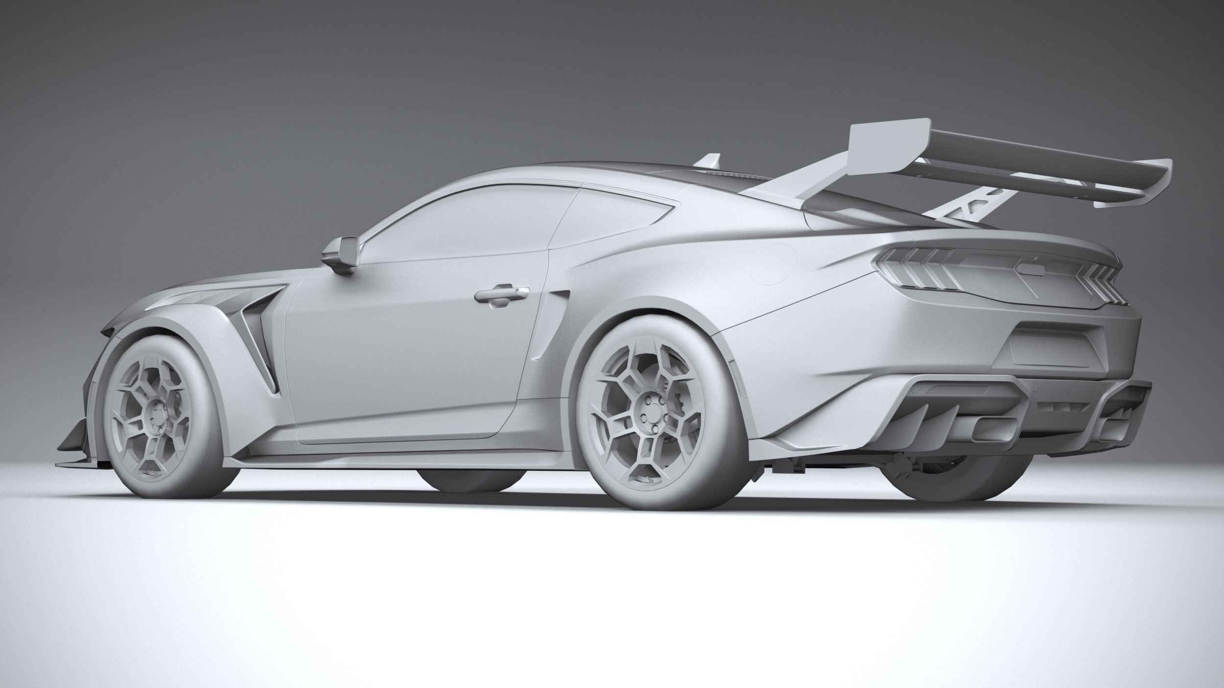 Mustang GTD 2025 LowPoly 3D model_21