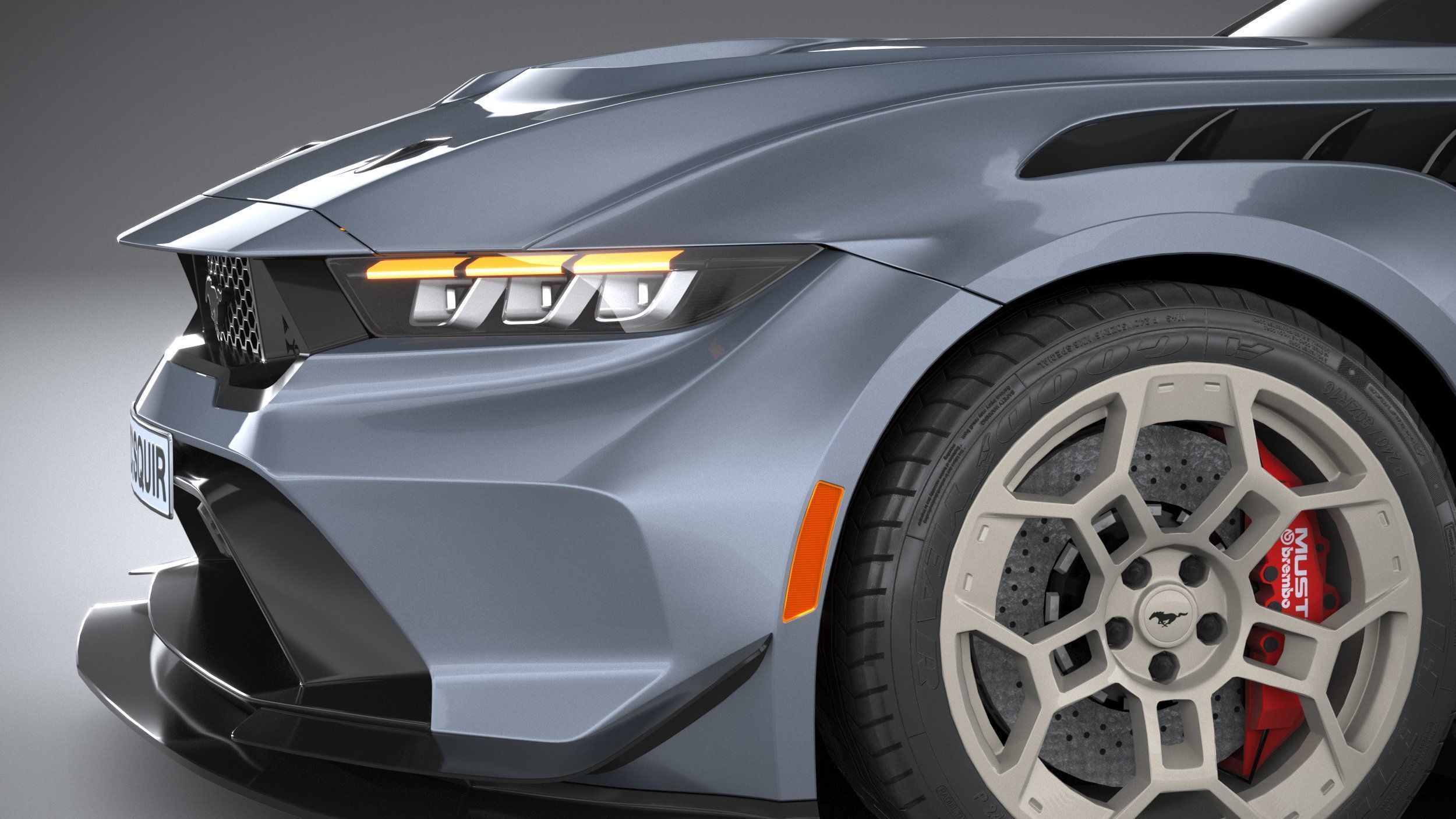 Mustang GTD 2025 LowPoly 3D model_3