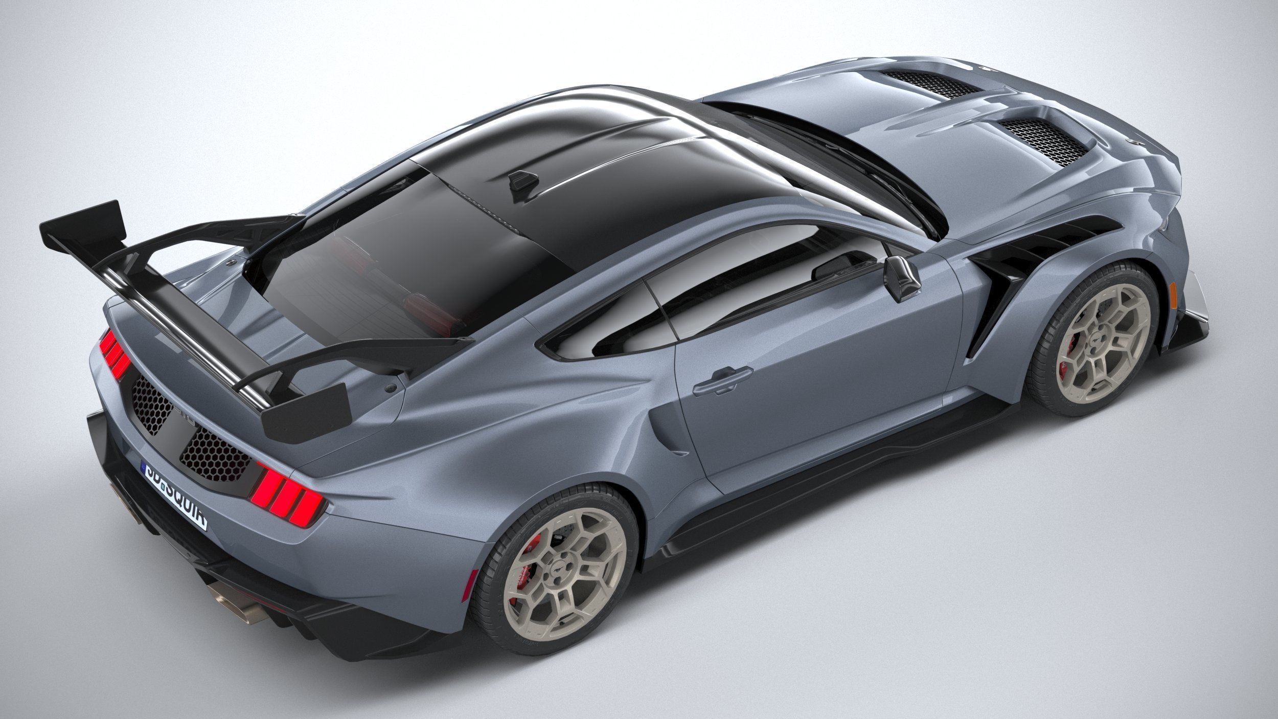 Mustang GTD 2025 LowPoly 3D model_10