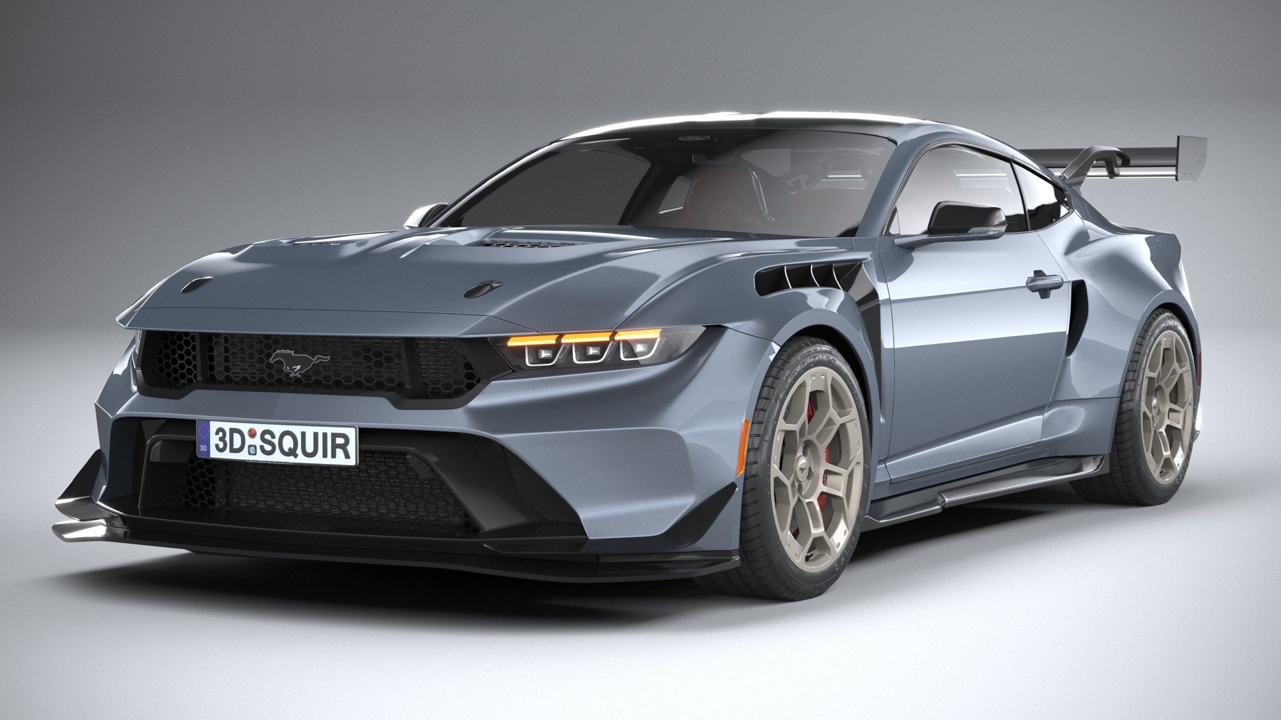 Mustang GTD 2025 LowPoly 3D model_2