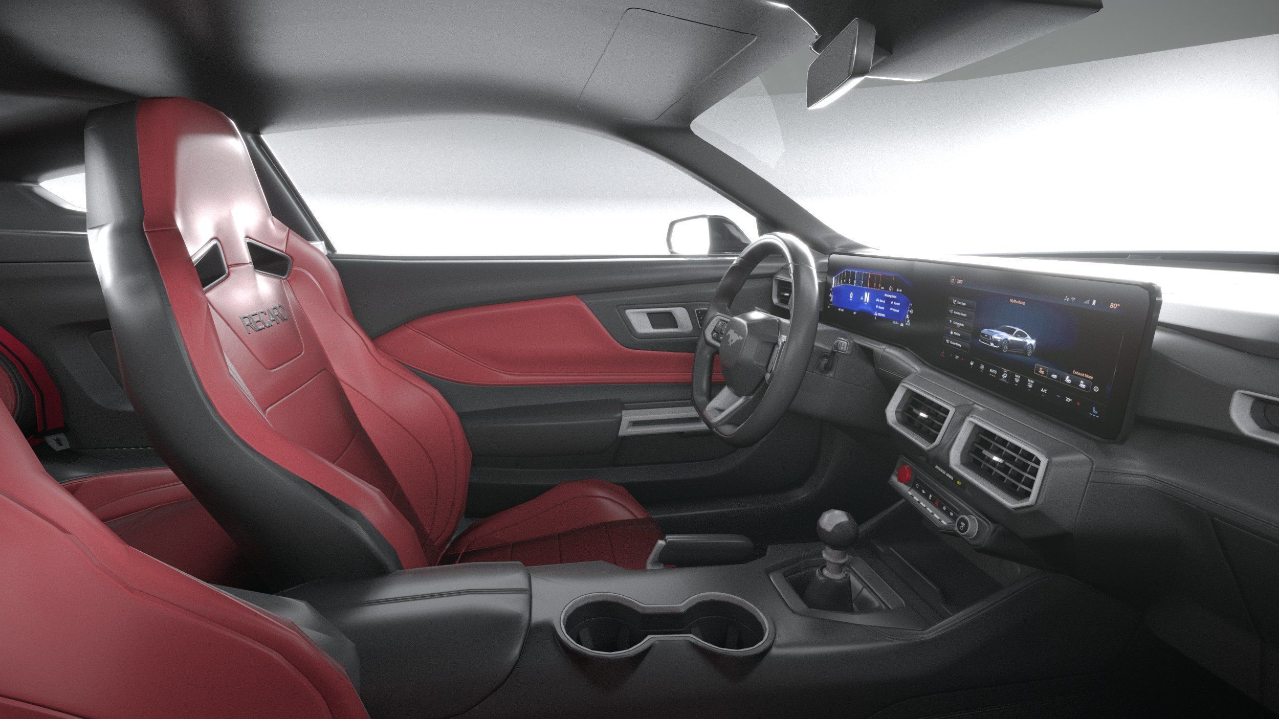 Mustang GTD 2025 LowPoly 3D model_28