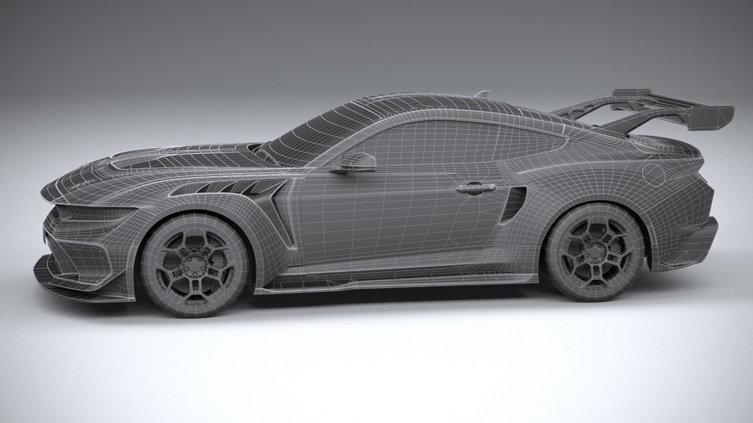 Mustang GTD 2025 LowPoly 3D model_32