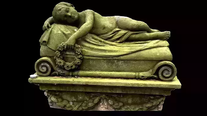 cemetery cupid sculpt tombstone graveyard photogrammetry