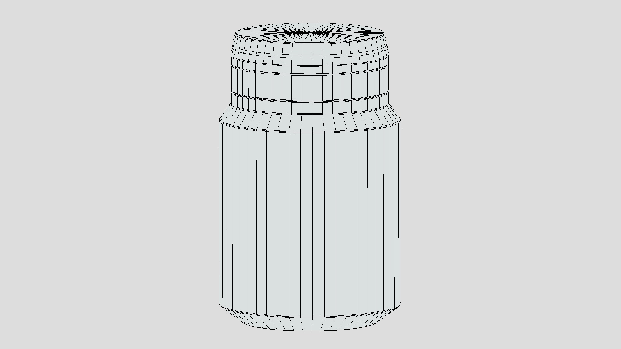 Chewing Gum Bottle Low Poly Low-poly 3D model_1