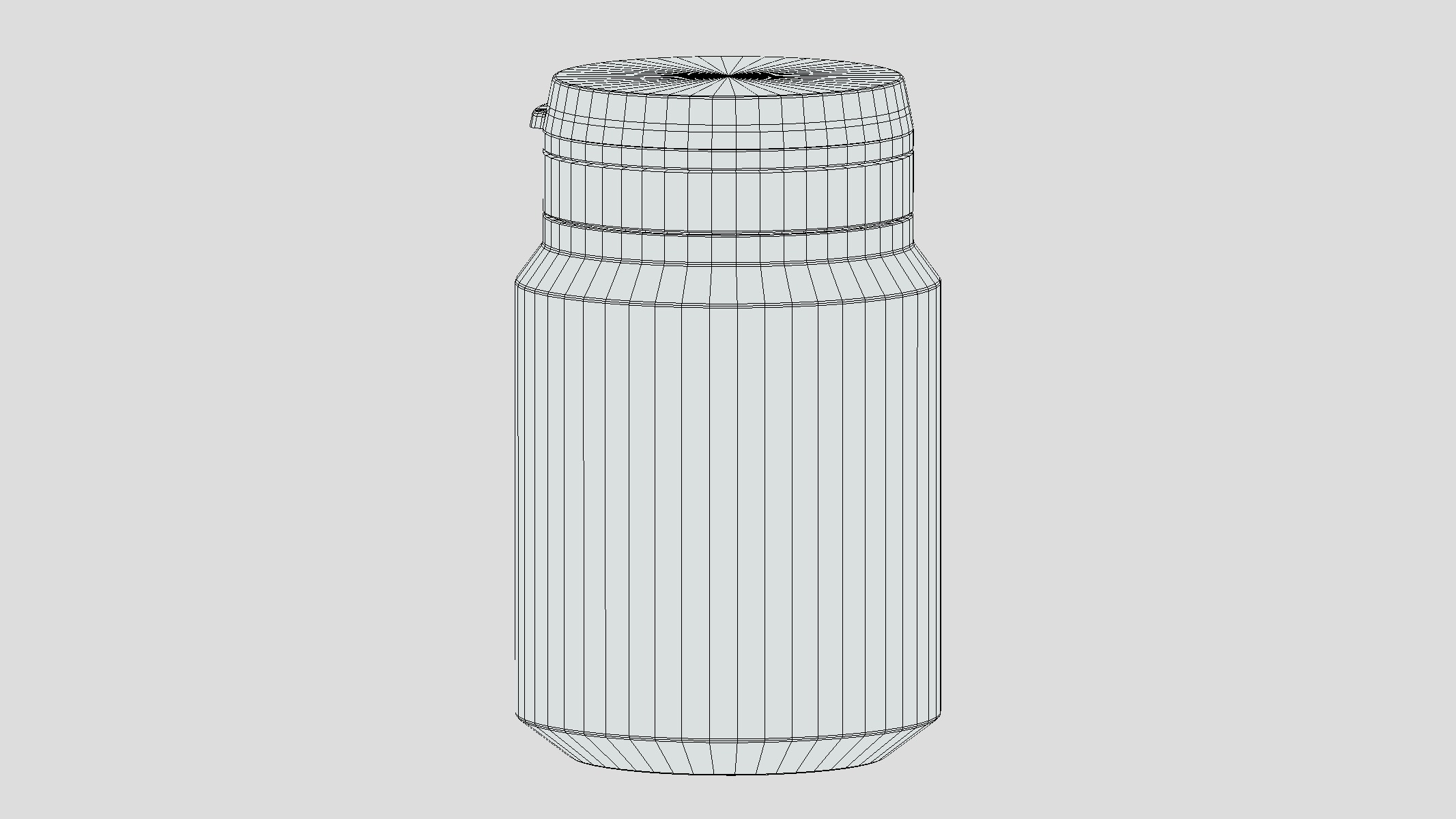 Chewing Gum Bottle Low Poly Low-poly 3D model_3