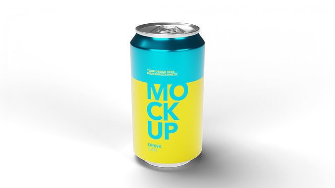 Soda Can 355ml - Blue 3D model 5