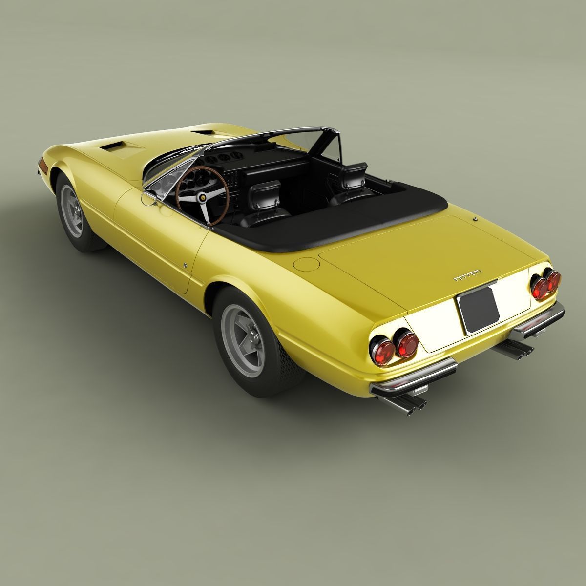 Ferrari 365 GTS-4 Daytona Plexiglass 3D model_7
