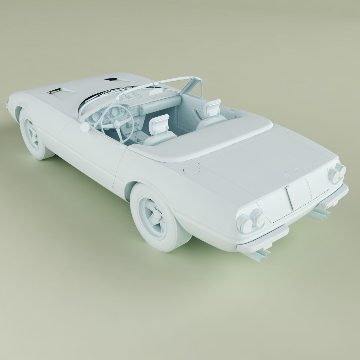 Ferrari 365 GTS-4 Daytona Plexiglass 3D model_12