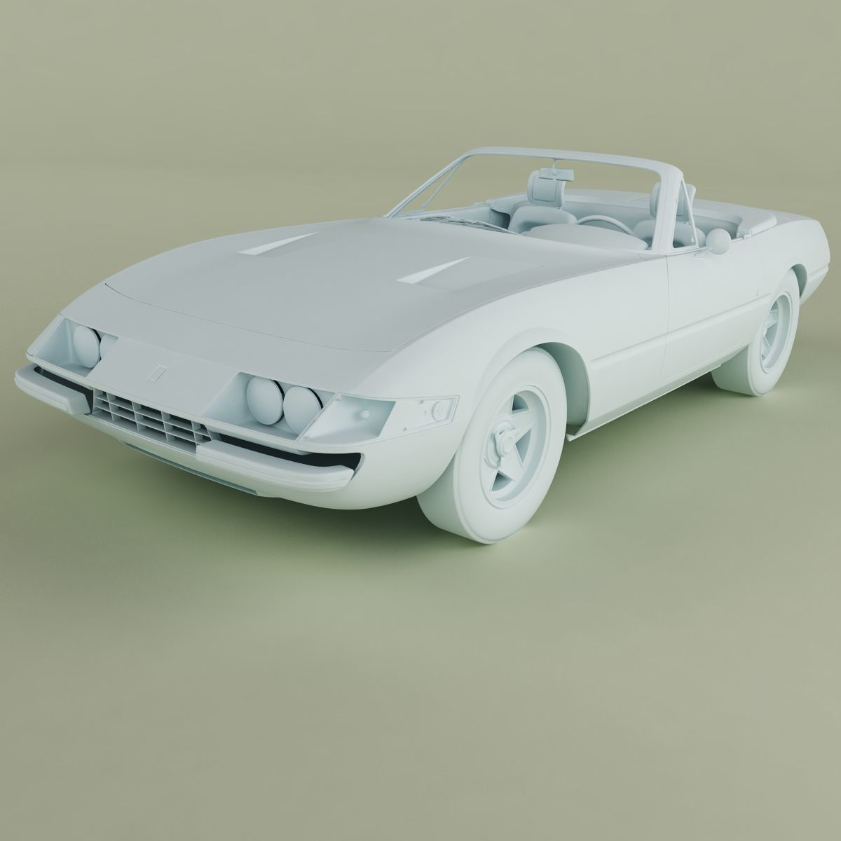 Ferrari 365 GTS-4 Daytona Plexiglass 3D model_10