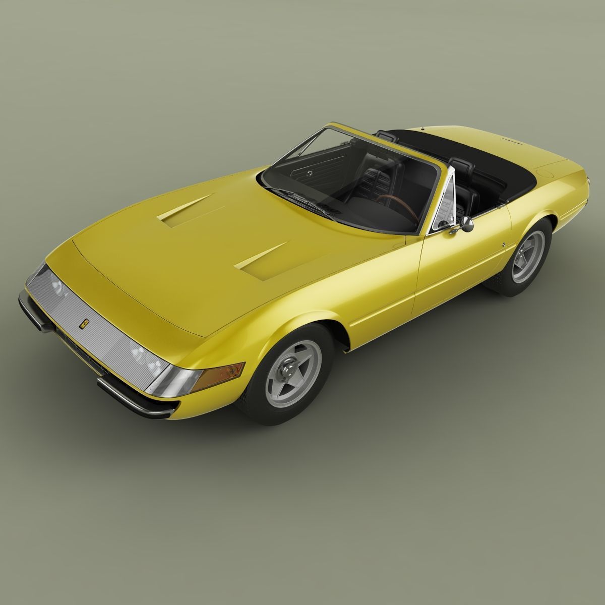 Ferrari 365 GTS-4 Daytona Plexiglass 3D model_5