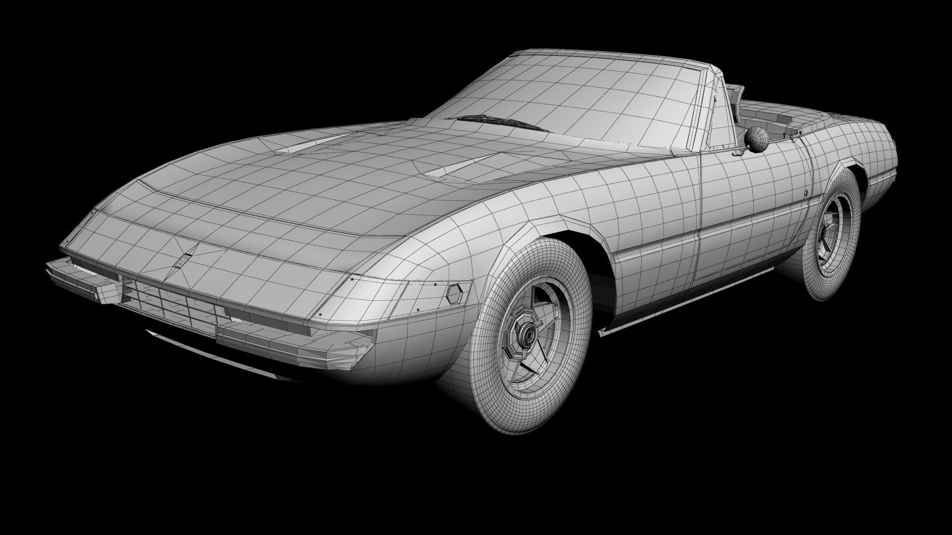 Ferrari 365 GTS-4 Daytona Plexiglass 3D model_13