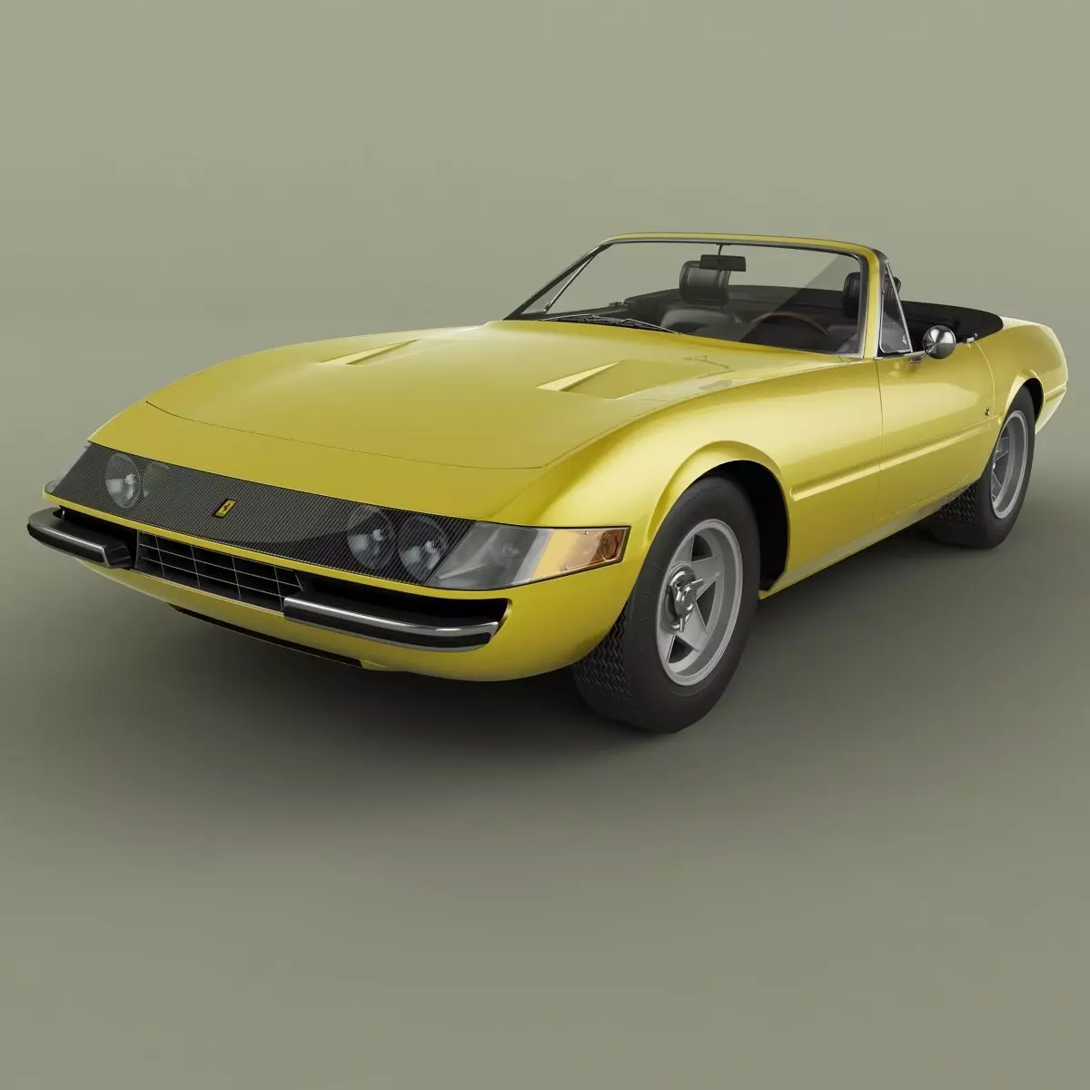 Ferrari 365 GTS-4 Daytona Plexiglass 3D model_0