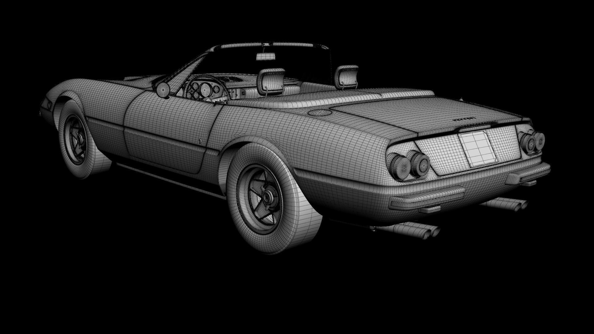 Ferrari 365 GTS-4 Daytona Plexiglass 3D model_16