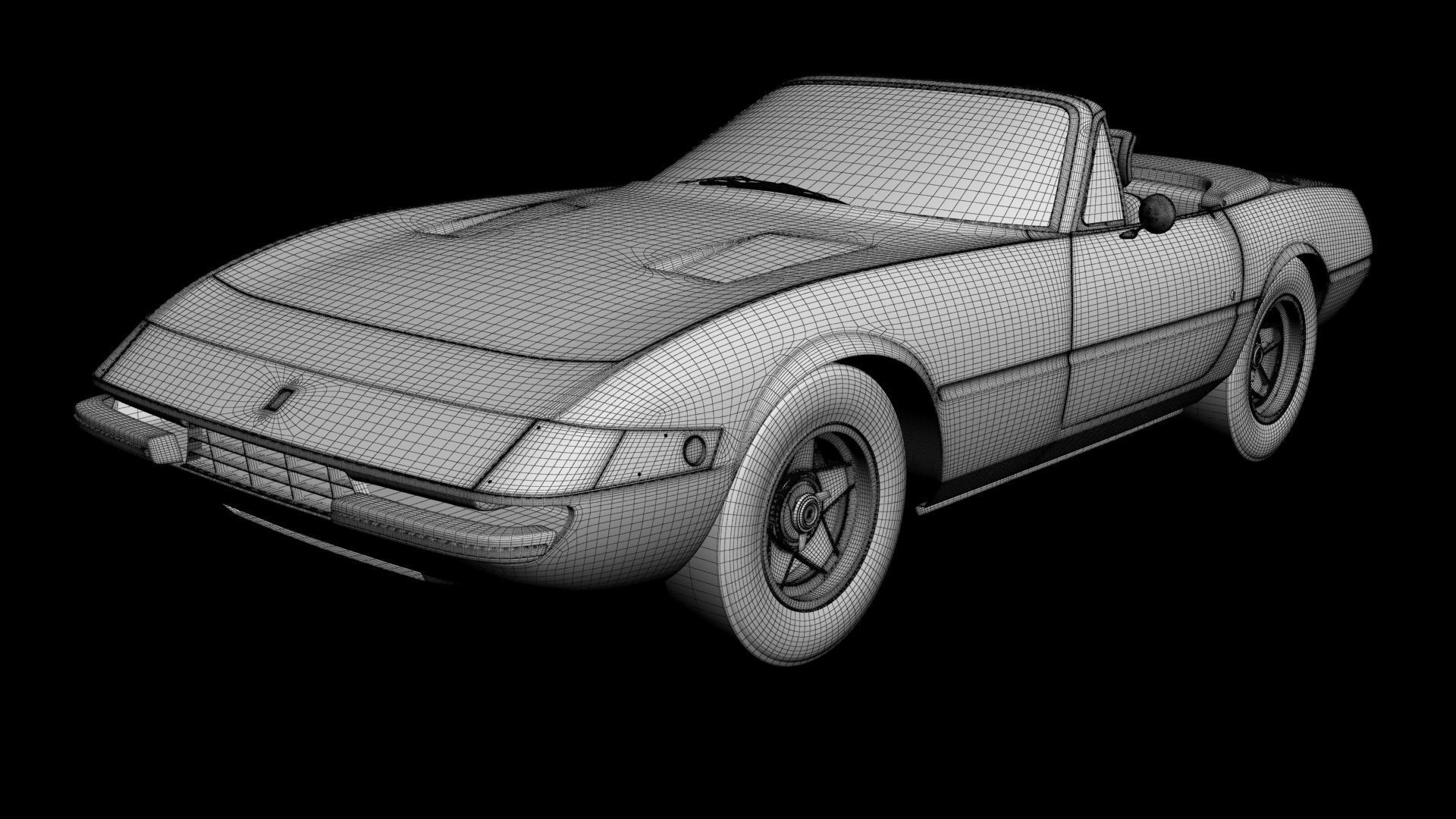 Ferrari 365 GTS-4 Daytona Plexiglass 3D model_14