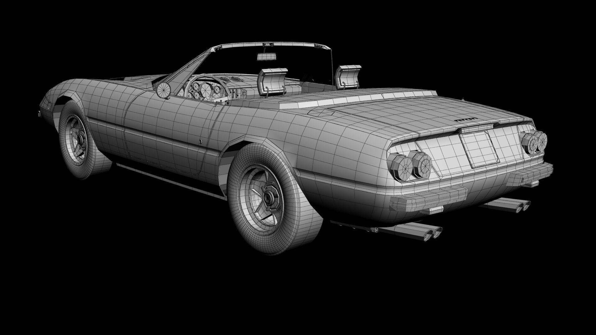 Ferrari 365 GTS-4 Daytona Plexiglass 3D model_15