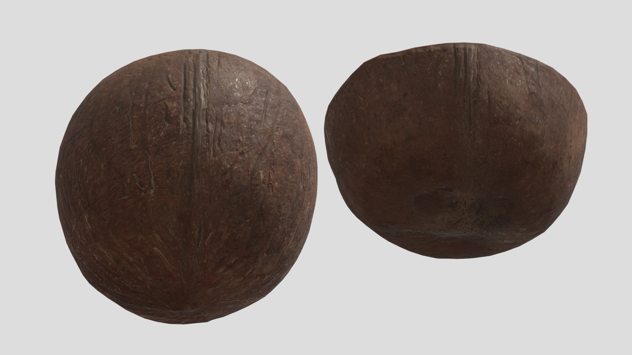 Coconut 01 Low Poly Low-poly 3D model_10