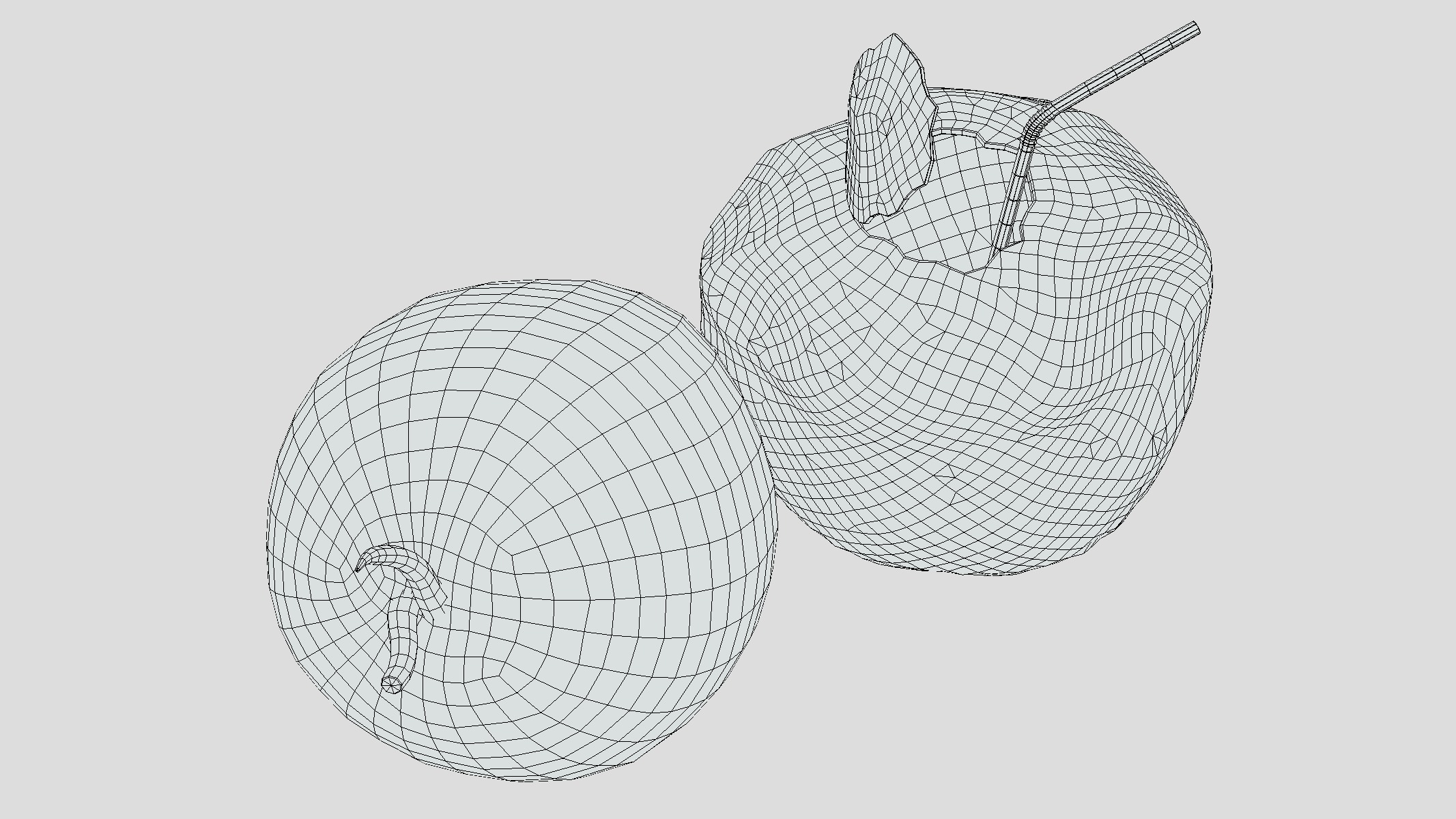 Coconut 02 Low Poly Low-poly 3D model_9