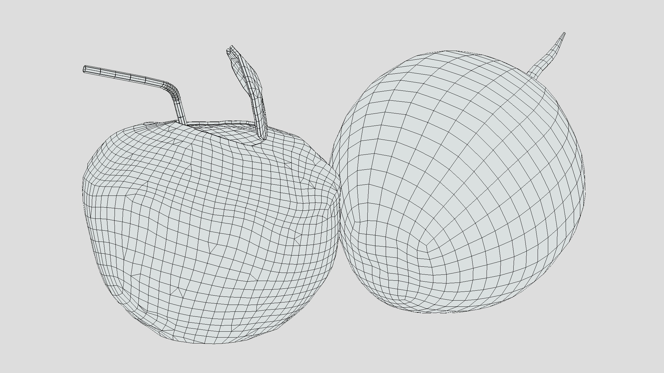 Coconut 02 Low Poly Low-poly 3D model_7