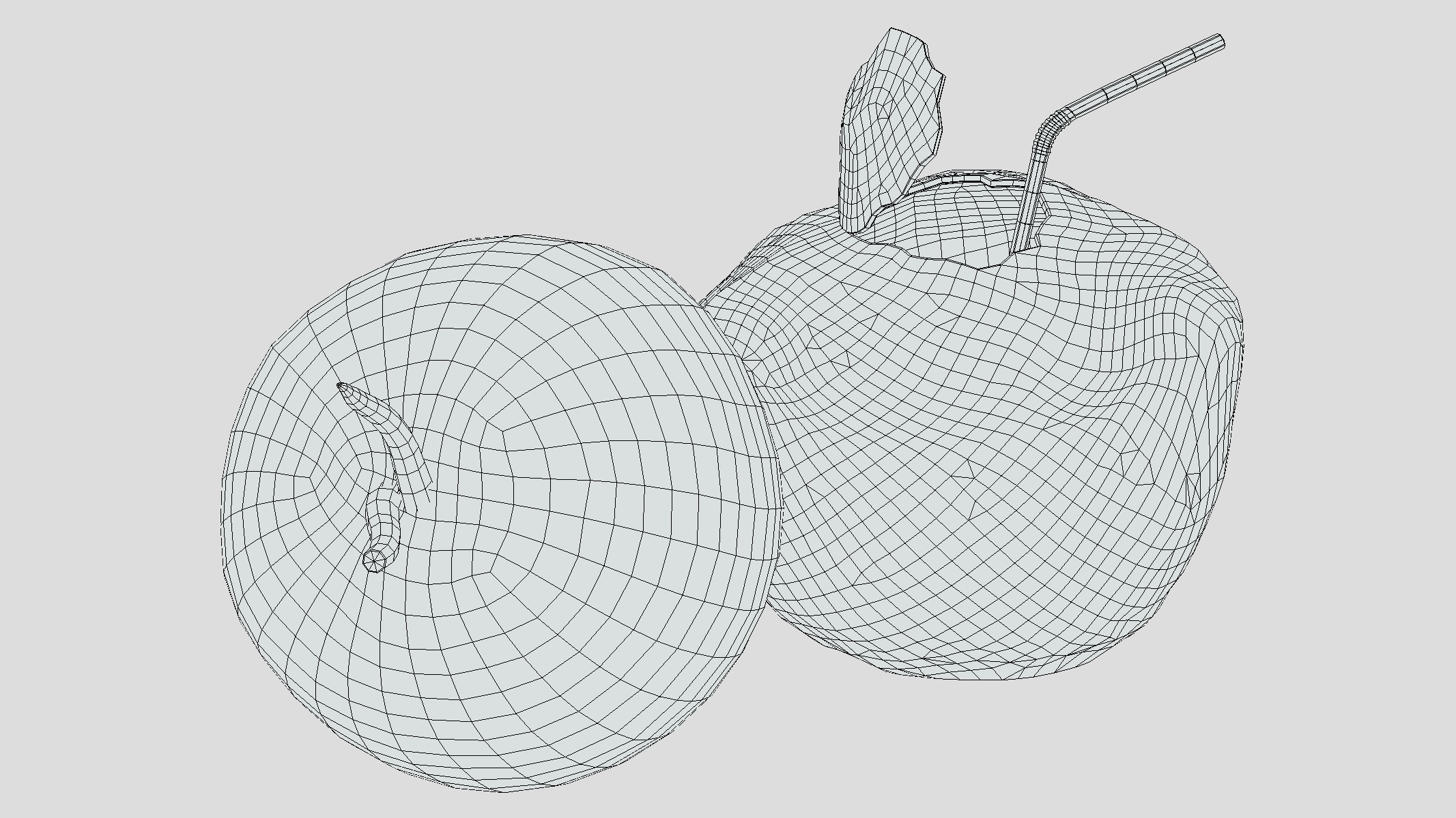 Coconut 02 Low Poly Low-poly 3D model_3