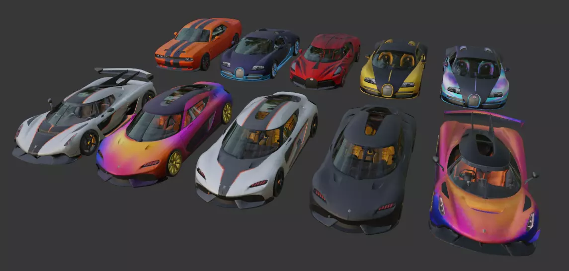 PUBG vehicles Sport pack 2 Low-poly 3D model_0