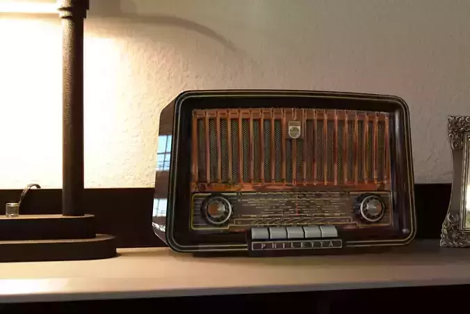 Low Poly Old Radio 4 maresal3d