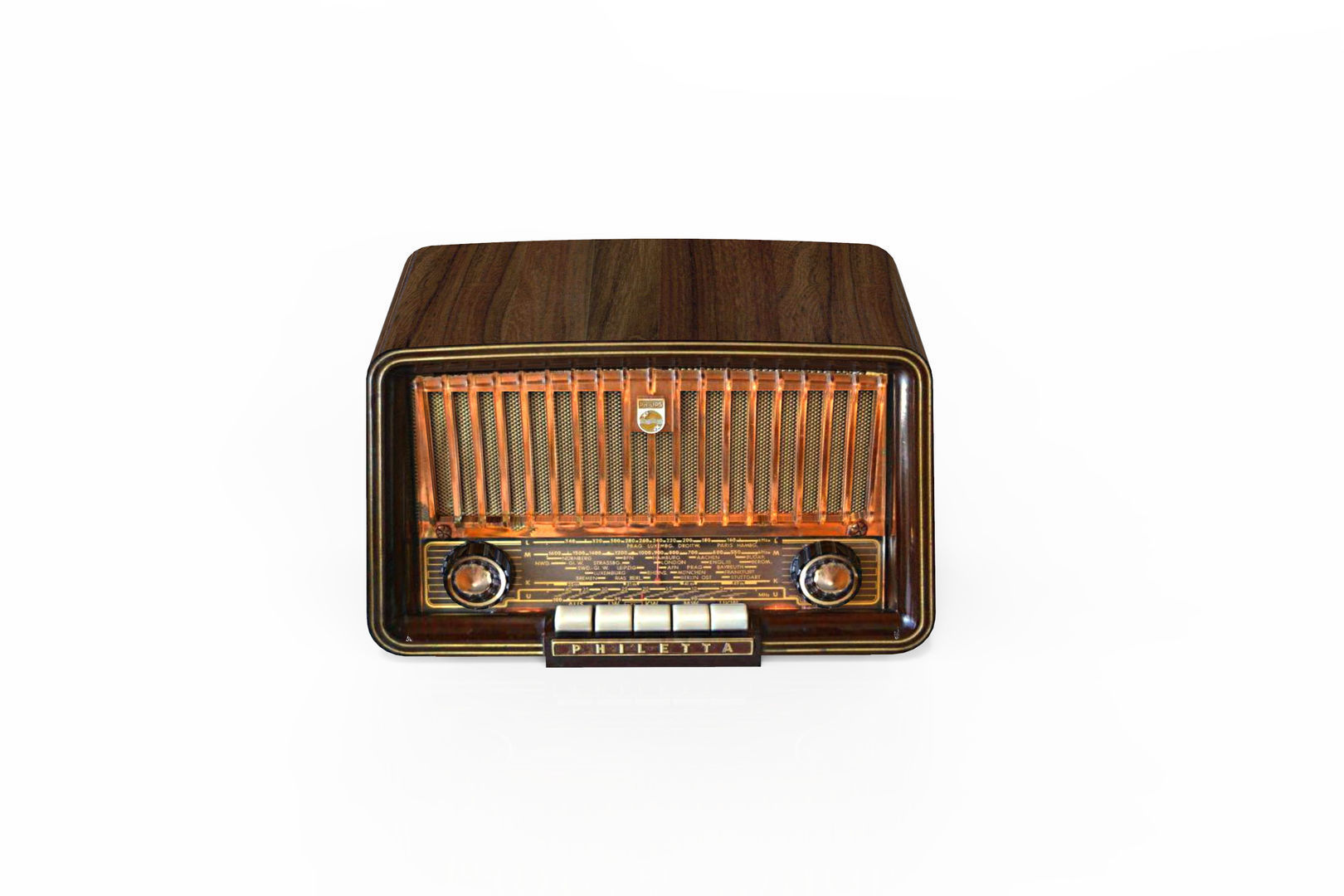 Low Poly Old Radio 4 maresal3d Low-poly 3D model_4