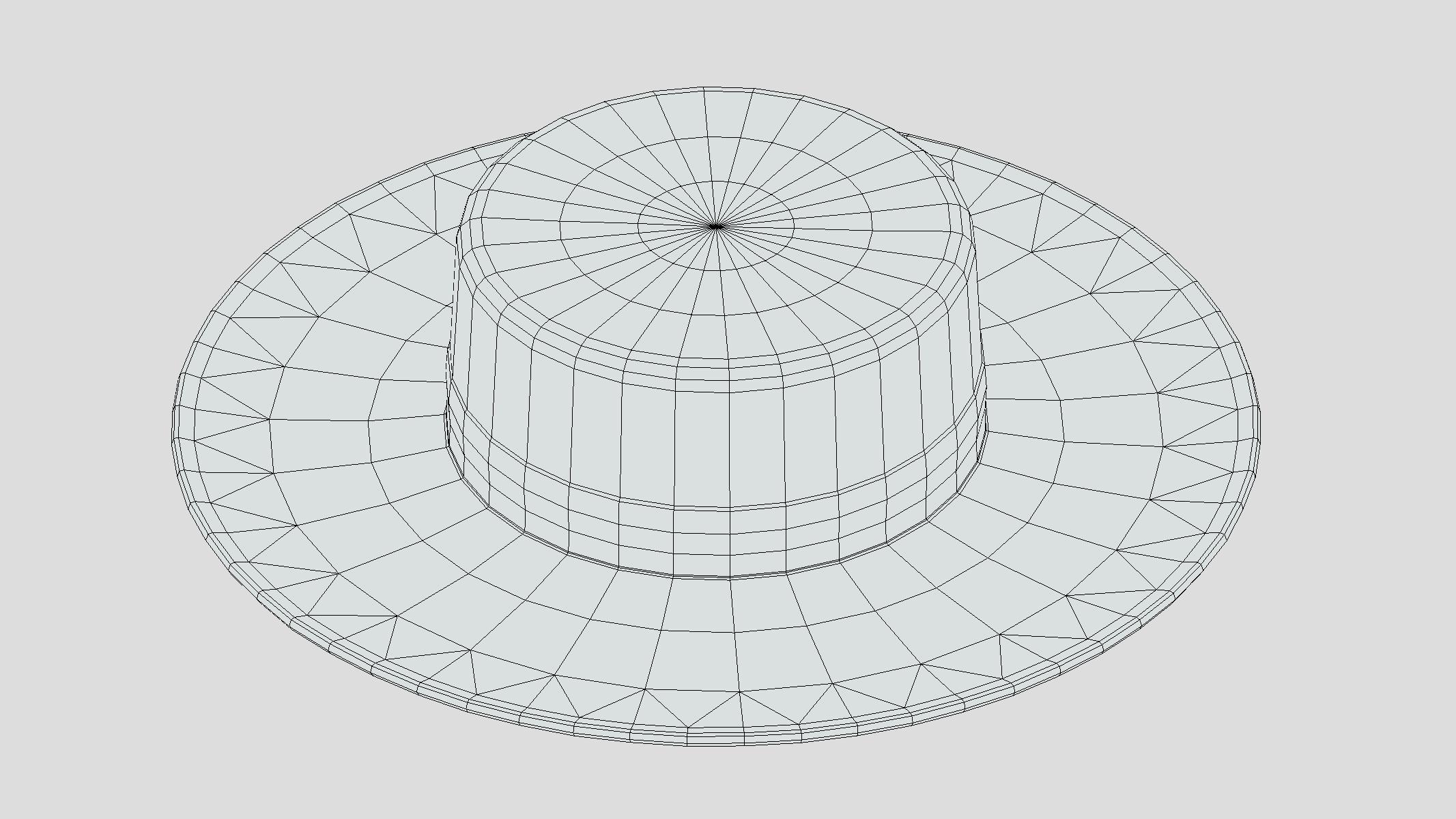 Cordobes Hat Low Poly Low-poly 3D model_1