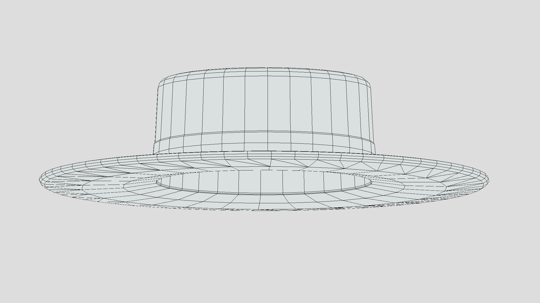 Cordobes Hat Low Poly Low-poly 3D model_7