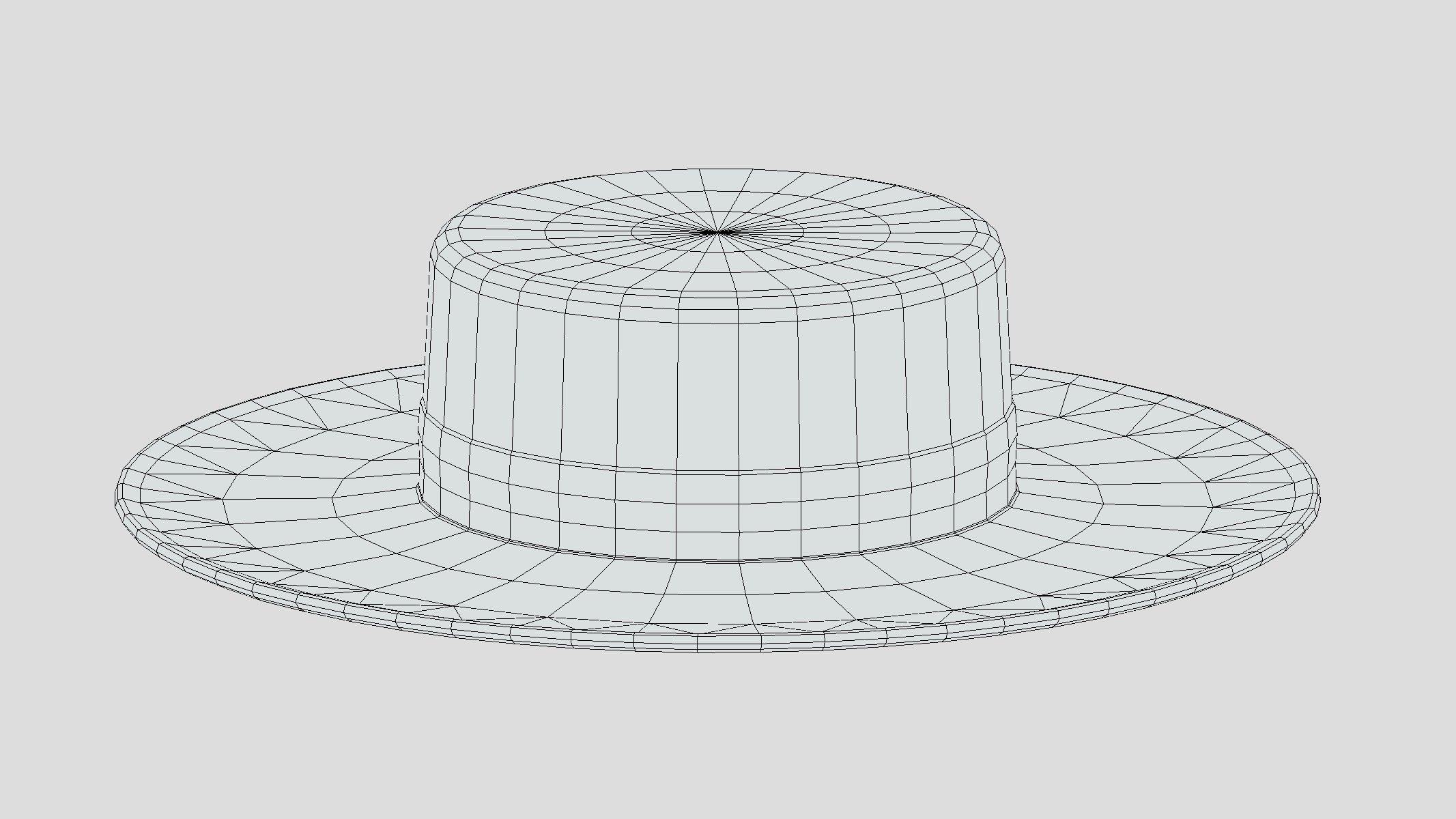 Cordobes Hat Low Poly Low-poly 3D model_3