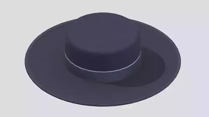 Cordobes Hat Low Poly Low-poly 3D model