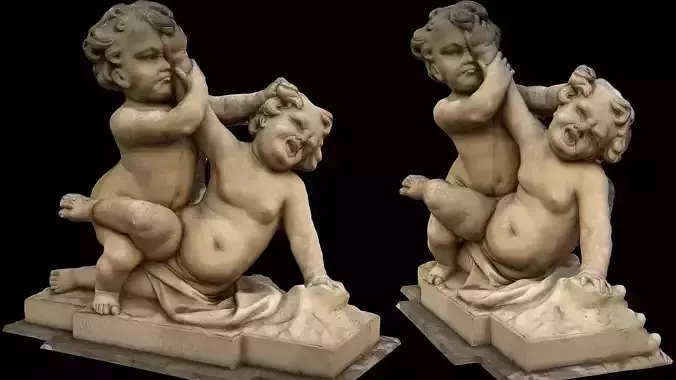 ancient greek sculpture group figures photogrammetry